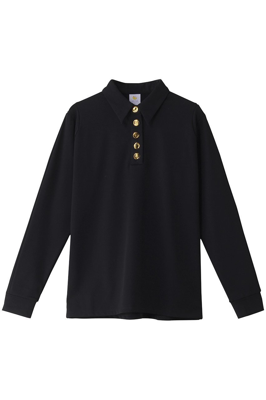 【ティーエムジー/TMG】の金ボタンプルオーバーシャツ インテリア・キッズ・メンズ・レディースファッション・服の通販 founy(ファニー) 　ファッション　Fashion　レディースファッション　Fashion for Women　トップス・カットソー　Cut & Sew Tops　シャツ・ブラウス・オフィスカジュアル　Elegant Blouses & Button-Ups　カジュアルプルオーバー・ニットトップス　Pullovers & Knit Tops / Casual Pullovers　スポーツウェア　Functional & Stylish Sportswear　スポーツ トップス　Athletic Tops / Workout Tops / Training Shirts　シンプル　Simple, Minimal　スポーツ　Sports, Activewear　フラット　Flat, Flat Shoes　長袖　Long Sleeve, Full Sleeve　ブラック|ID: prp329100004956979 ipo3291000000037195204