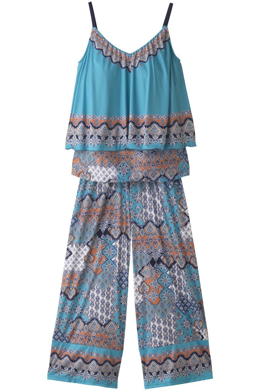 【コーラルヴェール/Coral Veil】のEthnic patchロングパンツセット インテリア・キッズ・メンズ・レディースファッション・服の通販 founy(ファニー) 　ファッション　Fashion　レディースファッション　Fashion for Women　水着　Swimwear　レディース水着・ビーチウェア　Swimwear & Beachwear　おすすめ　Recommended / Our Picks　エスニック　Ethnic Style　サマー　Summer, Summer Style　スポーツ　Sports, Activewear　パッチワーク　Patchwork, Mixed Fabric　ビーチ　Beach, Seaside　ロング　Long, Long-Length　水着　Swimsuit, Swimwear　ブルー|ID: prp329100004957010 ipo3291000000037195432