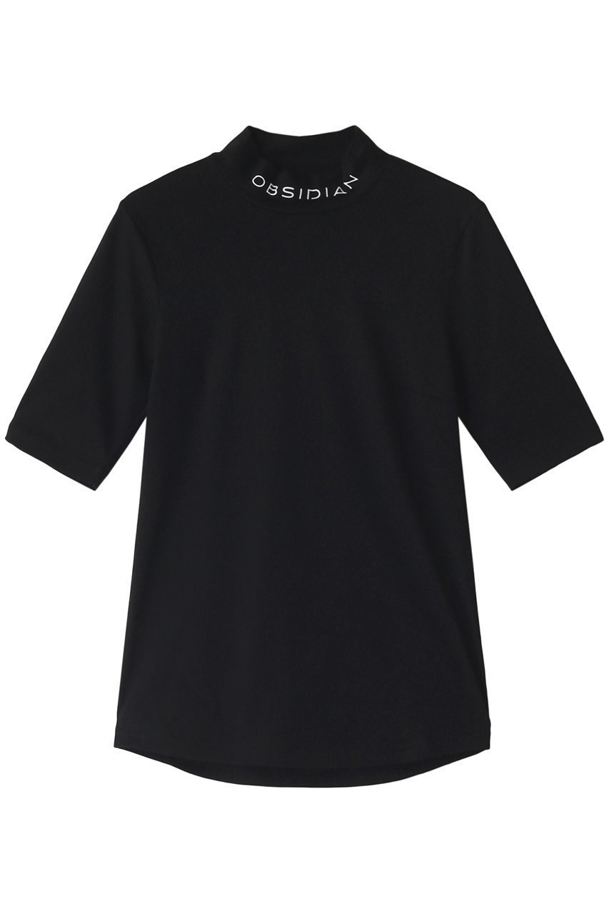 【オブシディアン/OBSIDIAN】のHALF SLEEVE TURTLE NECK PRINT インテリア・キッズ・メンズ・レディースファッション・服の通販 founy(ファニー) 　ファッション　Fashion　レディースファッション　Fashion for Women　トップス・カットソー　Cut & Sew Tops　スポーツウェア　Functional & Stylish Sportswear　スポーツ トップス　Athletic Tops / Workout Tops / Training Shirts　ゴルフ　Golf　スタイリッシュ　Stylish, Fashionable　スポーツ　Sports, Activewear　タートルネック　Turtleneck, High Neck　フィット　Fit, Slim Fit　半袖　Short Sleeve, Half Sleeve　ブラック|ID: prp329100004957020 ipo3291000000037195504