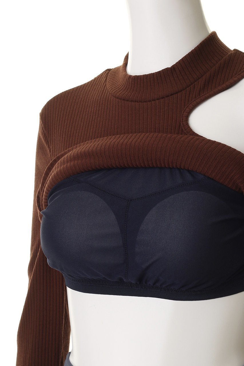 【ジュリエ/Julier】のリブロングスリーブプルオーバー 人気、トレンドファッション・服の通販 founy(ファニー) 　ファッション　Fashion　レディースファッション　Fashion for Women　トップス・カットソー　Cut & Sew Tops　カジュアルプルオーバー・ニットトップス　Pullovers & Knit Tops / Casual Pullovers　スポーツウェア　Functional & Stylish Sportswear　スポーツ トップス　Athletic Tops / Workout Tops / Training Shirts　インナー　Innerwear　カッティング　Cutting Detail　スポーツ　Sports, Activewear　モックネック　Mock Neck, Short Turtleneck　ワーク　Workwear, Utility Style　再入荷　Restock / Back in Stock　other-5|ID: prp329100004957262 ipo3291000000037197316