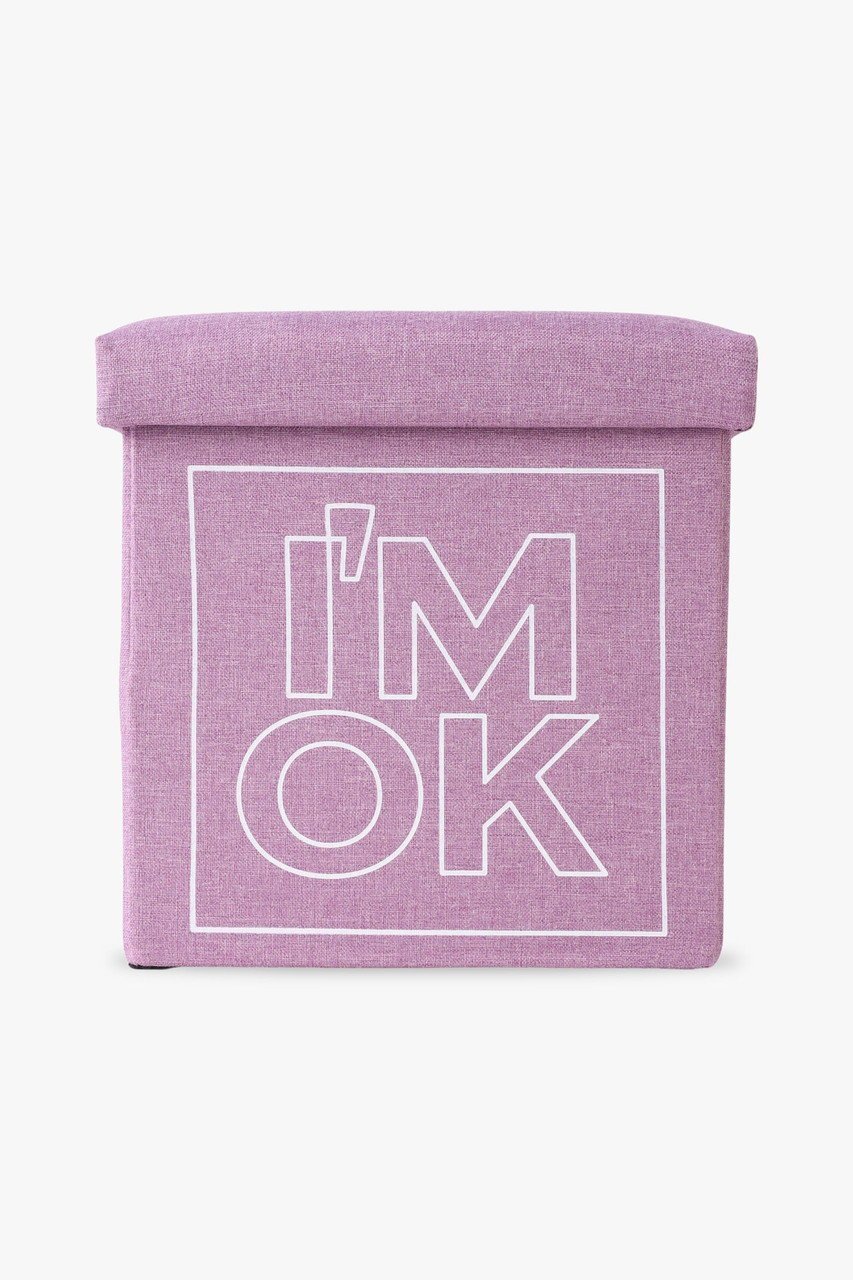 【ロンハーマン/Ron Herman / GOODS】の【I M OK】スツールボックス インテリア・キッズ・メンズ・レディースファッション・服の通販 founy(ファニー) 　おすすめ　Recommended / Our Picks　クッション　Cushion, Throw Pillow　コンパクト　Compact, Small Size　ボックス　Boxy, Box Shape　ライトパープル|ID: prp329100004957342 ipo3291000000037197830
