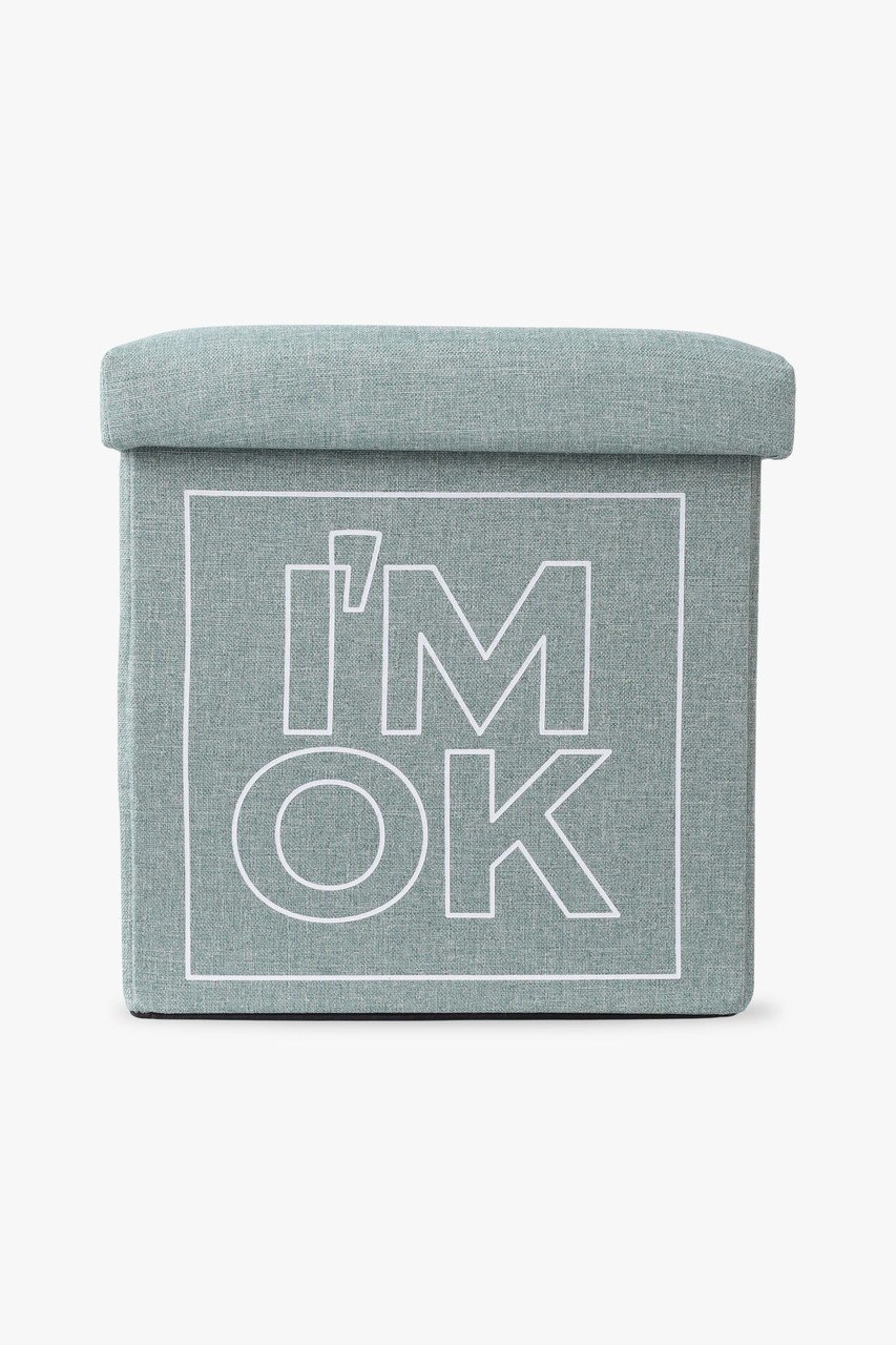 【ロンハーマン/Ron Herman / GOODS】の【I M OK】スツールボックス インテリア・キッズ・メンズ・レディースファッション・服の通販 founy(ファニー) 　おすすめ　Recommended / Our Picks　クッション　Cushion, Throw Pillow　コンパクト　Compact, Small Size　ボックス　Boxy, Box Shape　ライトグリーン|ID: prp329100004957342 ipo3291000000037197831