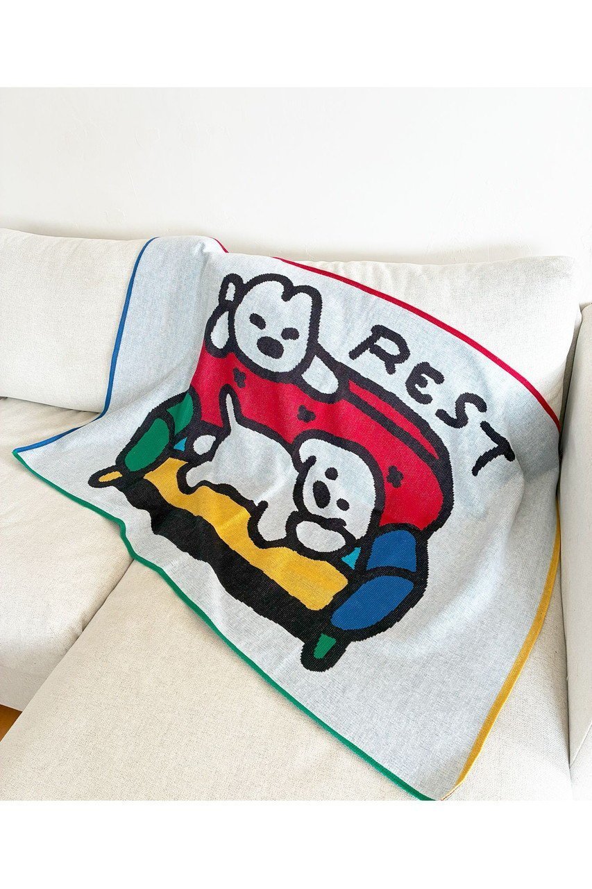 【ビーピービーピー/bpbp】の【UNISEX】【matsui】ニットブランケット 人気、トレンドファッション・服の通販 founy(ファニー) 　ファッション　Fashion　レディースファッション　Fashion for Women　トップス・カットソー　Cut & Sew Tops　ニット　Knit Tops & Sweaters　イラスト　Illustration　サマー　Summer, Summer Style　シンプル　Simple, Minimal　ブランケット　Blanket, Throw Blanket　モチーフ　Motif, Design Theme　ユニセックス　Unisex, Genderless　犬　Dog　ギフト プレゼント　Gift / Present　other-5|ID: prp329100004957352 ipo3291000000037197948