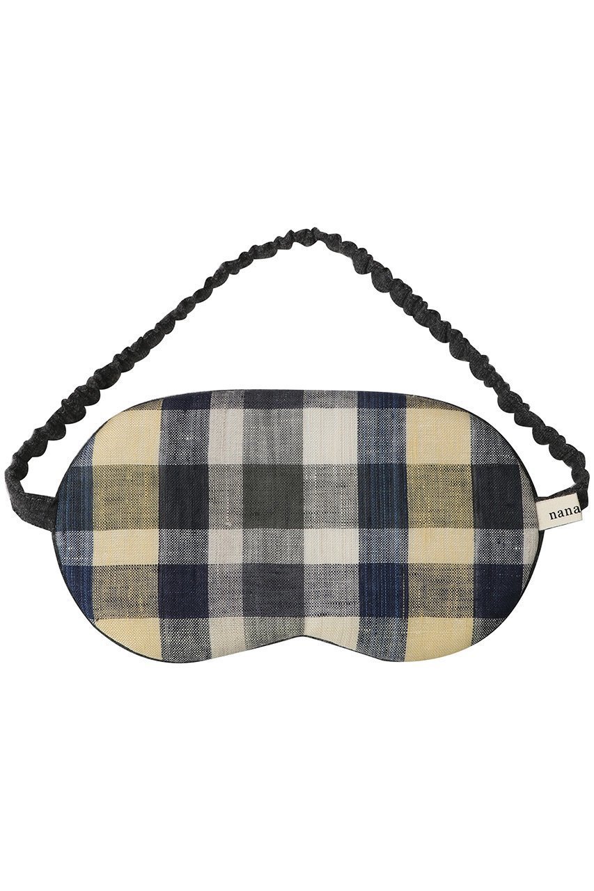【ナナデェコール/nanadecor / GOODS】のビッグアイマスクリネンチェック インテリア・キッズ・メンズ・レディースファッション・服の通販 founy(ファニー) 　チェック　Check, Plaid, Tartan　トラベル　Travel, Travel Gear　ビッグ　Big, Oversized　チャコールグレー|ID: prp329100004957529 ipo3291000000037198988
