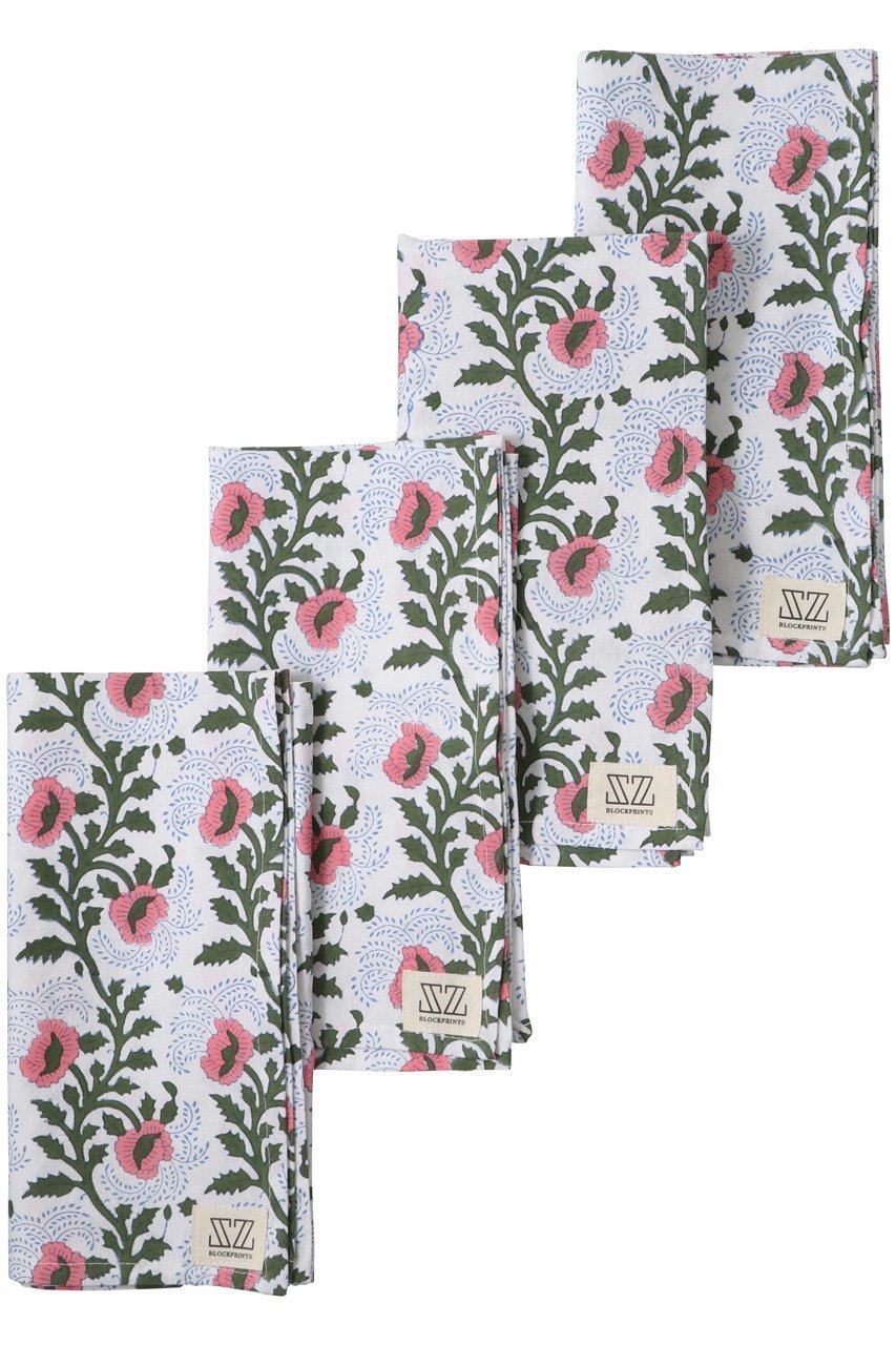 【エスゼット ブロックプリント/SZ Blockprints / GOODS】のPLACE MAT SET ESSA プレイスマット4点セット(51×51cm) 人気、トレンドファッション・服の通販 founy(ファニー) 　テーブル　Table, Dining Table　デザート　Dessert, Sweet Treat　 other-1|ID: prp329100004958064 ipo3291000000037202141