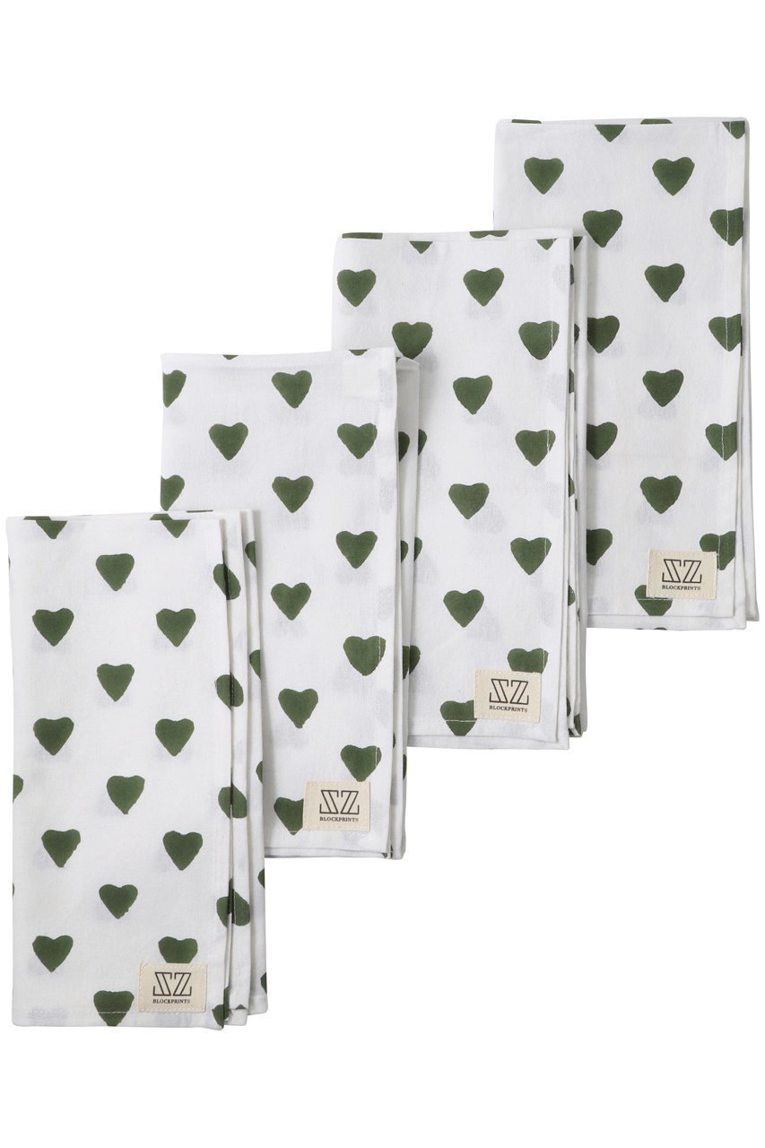 【エスゼット ブロックプリント/SZ Blockprints / GOODS】のPLACE MAT SET HEART プレイスマット4点セット(51×51cm) 人気、トレンドファッション・服の通販 founy(ファニー) 　おすすめ　Recommended / Our Picks　テーブル　Table, Dining Table　パーティ　Party, Party Style　プリント　Print, Printed Pattern　 other-1|ID: prp329100004958065 ipo3291000000037202147