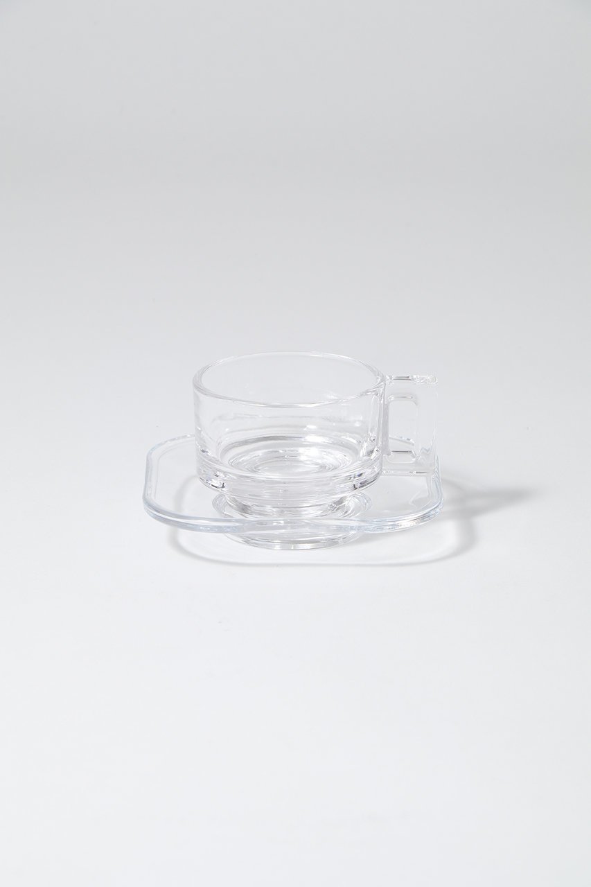 【アルノグラス/ARNO Glass / GOODS】のエスプレッソ カップ & ソーサー インテリア・キッズ・メンズ・レディースファッション・服の通販 founy(ファニー) 　イタリア　Italy　ガラス　Glass, Glassware　クラシカル　Classical, Vintage-Inspired　クリスタル　Crystal, Swarovski　グラス　Glass, Eyewear　スクエア　Square, Square Shape　テーブル　Table, Dining Table　ハンド　Hand, Handmade　再入荷　Restock / Back in Stock　クリア|ID: prp329100004958270 ipo3291000000037203372