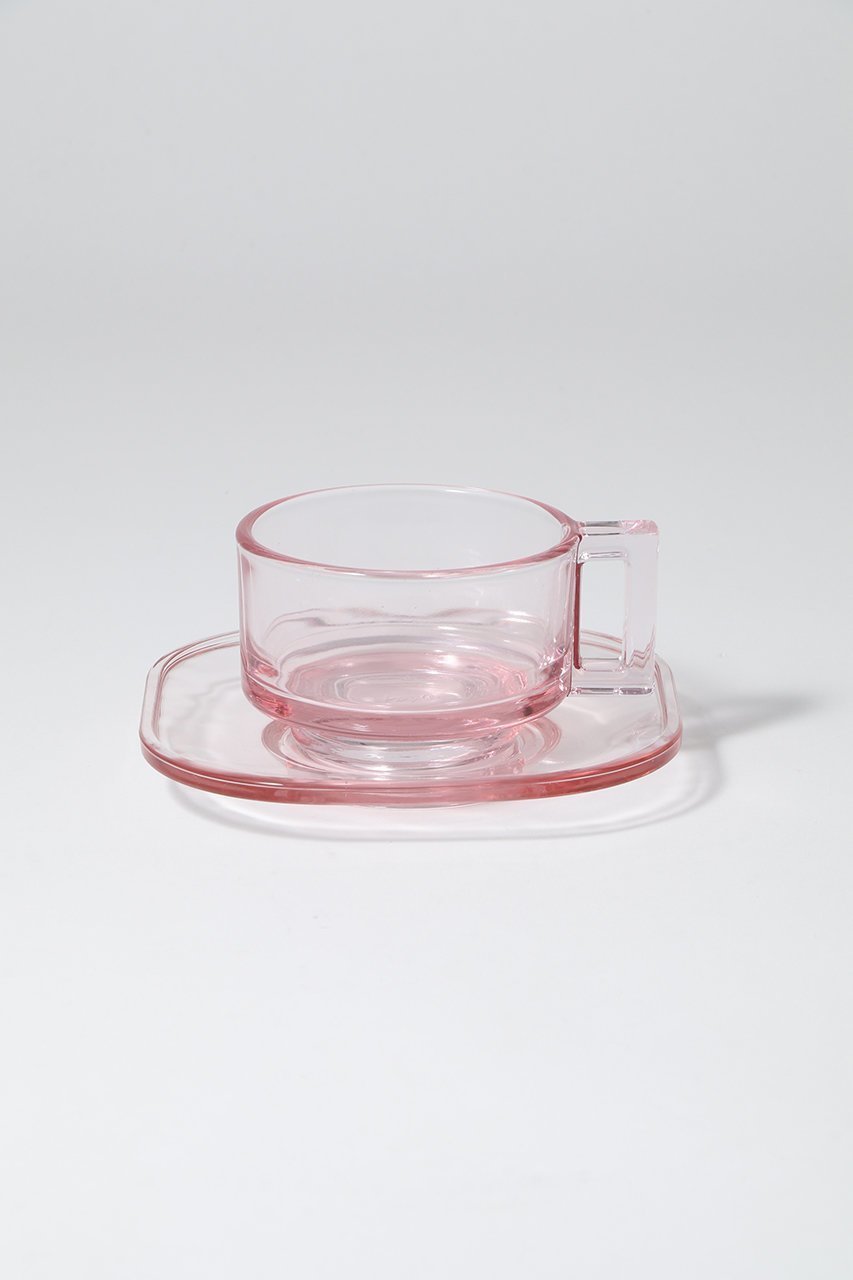 【アルノグラス/ARNO Glass / GOODS】のカップ & ソーサー インテリア・キッズ・メンズ・レディースファッション・服の通販 founy(ファニー) 　イタリア　Italy　ガラス　Glass, Glassware　クラシカル　Classical, Vintage-Inspired　クリスタル　Crystal, Swarovski　グラス　Glass, Eyewear　スクエア　Square, Square Shape　テーブル　Table, Dining Table　ハンド　Hand, Handmade　ピンク|ID: prp329100004958705 ipo3291000000037205723