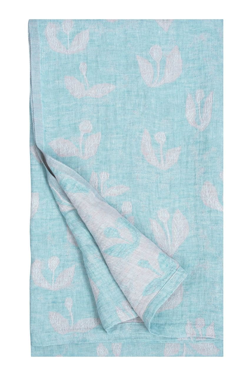 【ラプアン カンクリ/LAPUAN KANKURIT / GOODS】のKESAKUKKA リネンブランケット 145x260cm インテリア・キッズ・メンズ・レディースファッション・服の通販 founy(ファニー) 　吸水　Absorbent, Quick-Dry　テーブル　Table, Dining Table　ブランケット　Blanket, Throw Blanket　リネン　Linen, Linen Fabric　おすすめ　Recommended / Our Picks　夏　Summer　ターコイズローズ|ID: prp329100004959005 ipo3291000000037207442