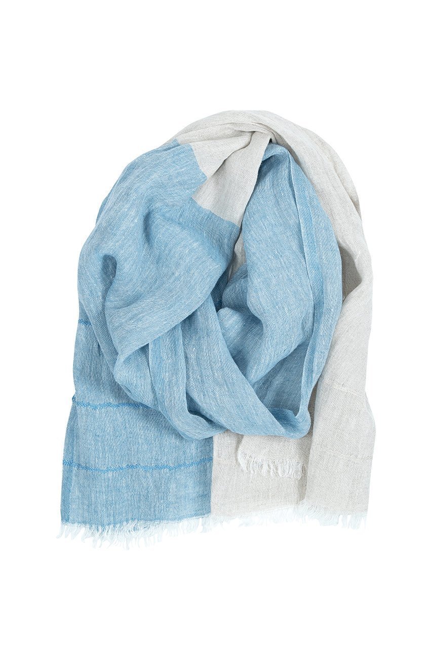 【ラプアン カンクリ/LAPUAN KANKURIT / GOODS】のTSAVO ストール インテリア・キッズ・メンズ・レディースファッション・服の通販 founy(ファニー) 　春　Spring　秋　Autumn　シンプル　Simple, Minimal　ストール　Stole, Wrap　タオル　Towel, Bath Towel　フォーマル　Formal, Dressy　ブランケット　Blanket, Throw Blanket　リネン　Linen, Linen Fabric　再入荷　Restock / Back in Stock　おすすめ　Recommended / Our Picks　夏　Summer　旅行　Travel　ブルー×リネン|ID: prp329100004959613 ipo3291000000037210425