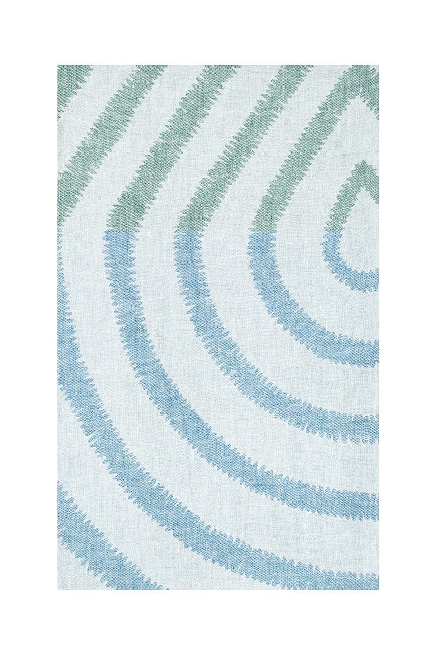 【ラプアン カンクリ/LAPUAN KANKURIT / GOODS】のMETSALAMPI マルチユース タオル 95x180cm インテリア・キッズ・メンズ・レディースファッション・服の通販 founy(ファニー) 　春　Spring　タオル　Towel, Bath Towel　テーブル　Table, Dining Table　ビーチ　Beach, Seaside　ブランケット　Blanket, Throw Blanket　リネン　Linen, Linen Fabric　S/S・春夏　SS, Spring/Summer, Warm Season　おすすめ　Recommended / Our Picks　夏　Summer　ホワイト×グリーン×レイニーブルー|ID: prp329100004959619 ipo3291000000037210449