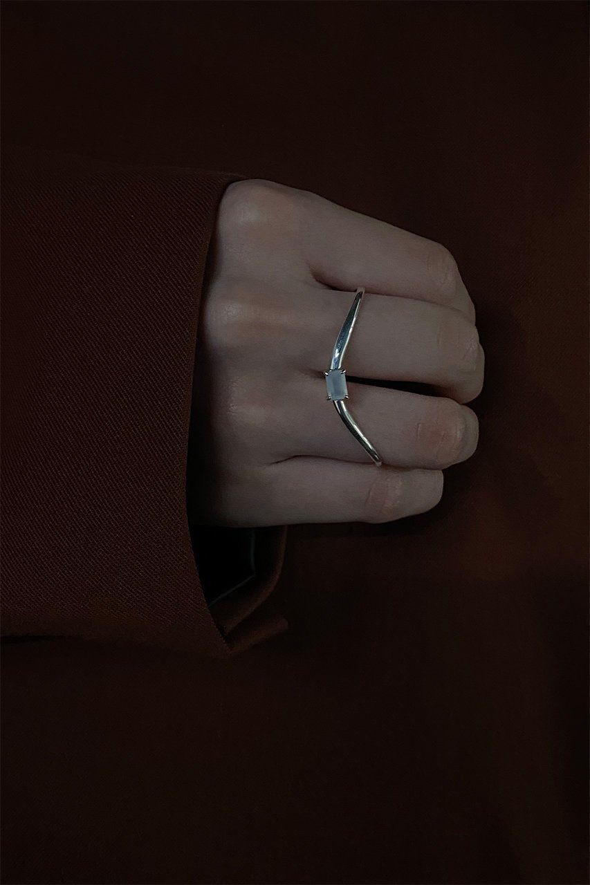 【イヴェット/YVETTE】のSTRUCTURE ダブルフィンガーリング(カルセドニー) 人気、トレンドファッション・服の通販 founy(ファニー) 　ファッション　Fashion　レディースファッション　Fashion for Women　ストーン　Stone, Gem-Like　ダブル　Double, Double-Breasted　フォルム　Silhouette, Form　モダン　Modern, Contemporary　新作・新入荷　New Arrivals / New In　other-2|ID: prp329100004960012 ipo3291000000037213774