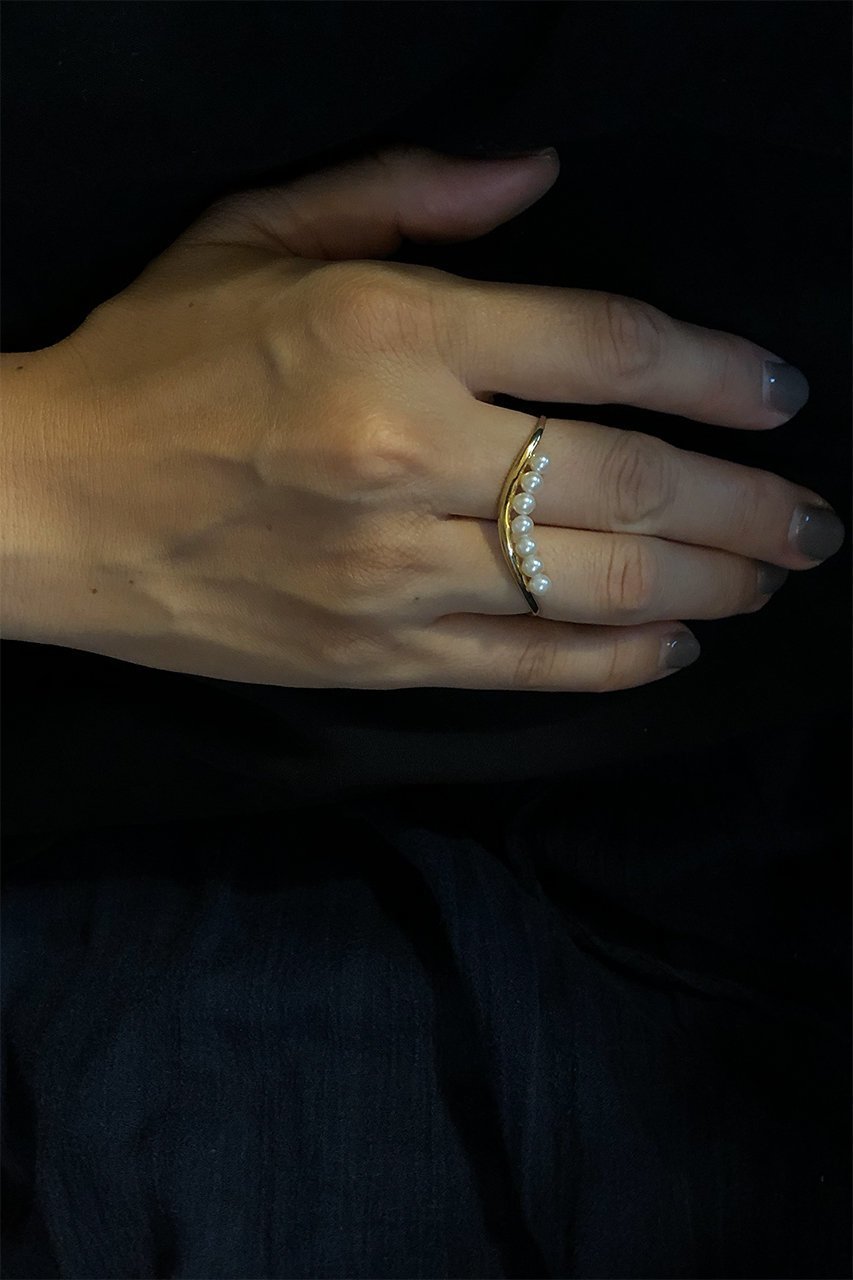 【イヴェット/YVETTE】のSTRUCTURE パールダブルフィンガーリング 人気、トレンドファッション・服の通販 founy(ファニー) 　ファッション　Fashion　レディースファッション　Fashion for Women　クラシック　Classic, Timeless Style　フォルム　Silhouette, Form　新作・新入荷　New Arrivals / New In　other-2|ID: prp329100004960018 ipo3291000000037213803