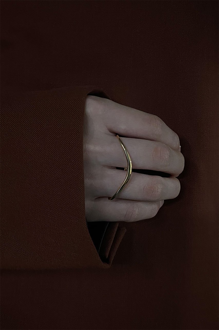 【イヴェット/YVETTE】のSTRUCTURE ダブルフィンガーリング 人気、トレンドファッション・服の通販 founy(ファニー) 　ファッション　Fashion　レディースファッション　Fashion for Women　なめらか　Smooth, Silky Texture　ジュエリー　Jewelry, Accessories　フォルム　Silhouette, Form　エレガント 上品　Elegant　新作・新入荷　New Arrivals / New In　other-4|ID: prp329100004960019 ipo3291000000037213811