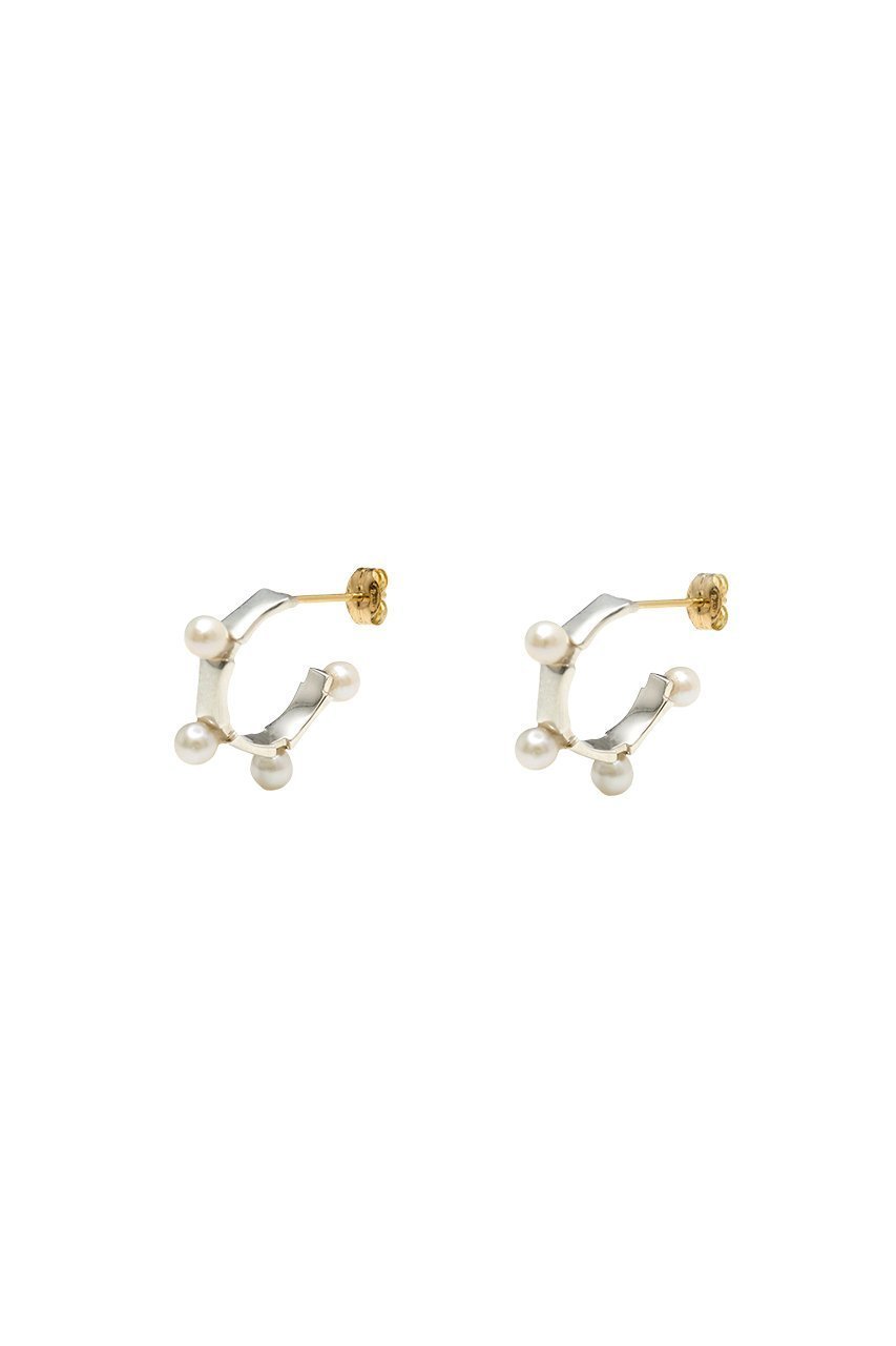 【イヴェット/YVETTE】のPILLAR パールピアス インテリア・キッズ・メンズ・レディースファッション・服の通販 founy(ファニー) 　ファッション　Fashion　レディースファッション　Fashion for Women　ジュエリー　Jewelry　ファッションリング　Fashion Rings　イヤリング・フープ・ドロップタイプ　Hoop, Drop & Clip Earrings　イヤリング　Earrings　コンパクト　Compact, Small Size　パール　Pearl, Pearl Accent　フープ　Hoop, Hoop Earrings　新作・新入荷　New Arrivals / New In　ホワイト×シルバー|ID: prp329100004960034 ipo3291000000037213880
