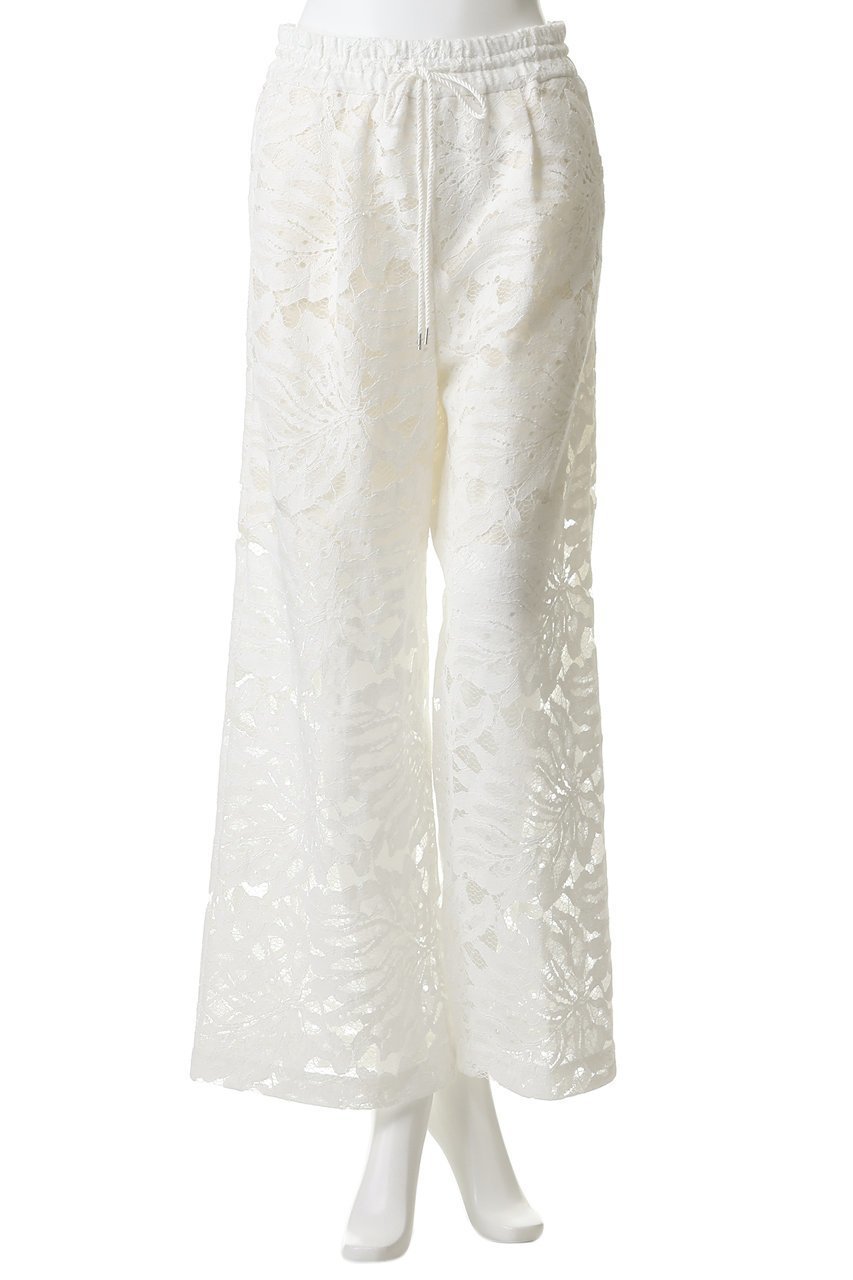 【サクラ/SACRA】のリーフラッセルレースパンツ 人気、トレンドファッション・服の通販 founy(ファニー) 　ファッション　Fashion　レディースファッション　Fashion for Women　パンツ　Pants & Trousers　シアー　Sheer, See-Through　シンプル　Simple, Minimal　ボトム　Bottoms, Lower Wear　モチーフ　Motif, Design Theme　ラッセル　Raschel, Raschel Lace　リーフ　Leaf, Botanical Leaf　レース　Lace, Lace Fabric　ワイド　Wide, Wide Fit　エレガント 上品　Elegant　新作・新入荷　New Arrivals / New In　other-2|ID: prp329100004960058 ipo3291000000037214077