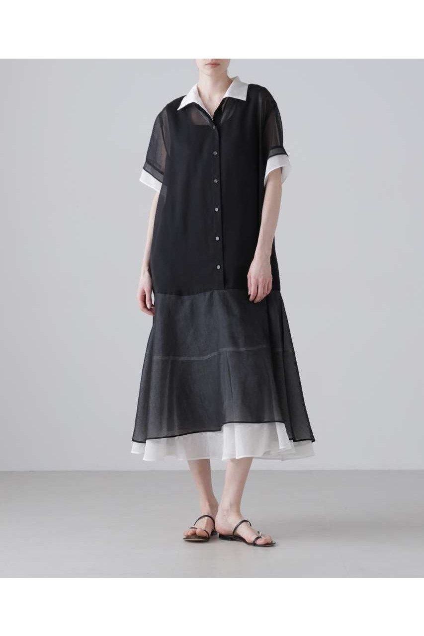 【アドーア/ADORE】のソフトオーガンジーワンピース インテリア・キッズ・メンズ・レディースファッション・服の通販 founy(ファニー) 　ファッション　Fashion　レディースファッション　Fashion for Women　ワンピース　Dresses　チュニック　Tunic Tops & Dresses　チュニック　Tunic, Long Top　ロング　Long, Long-Length　新作・新入荷　New Arrivals / New In　ブラック|ID: prp329100004960071 ipo3291000000037214162