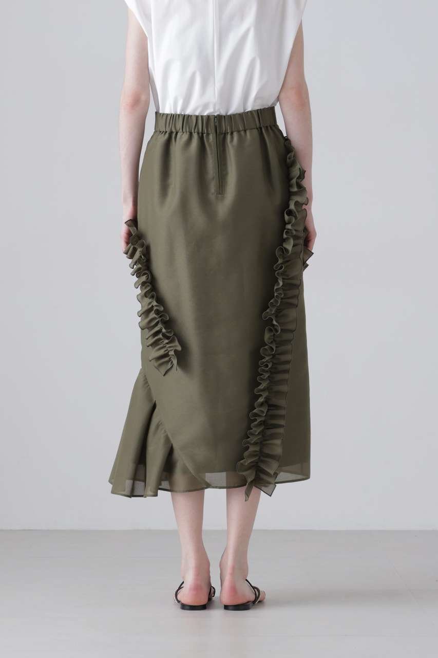 【アドーア/ADORE】のドライタッチオーガンスカート 人気、トレンドファッション・服の通販 founy(ファニー) 　ファッション　Fashion　レディースファッション　Fashion for Women　スカート　Skirts　ロングスカート　Long Skirts / Maxi & Midi Skirts　アシンメトリー　Asymmetrical Style　オーガンジー　Organza Fabric　フリル　Frill, Ruffle　ミックス　Mix, Mixed Style　ロング　Long, Long-Length　新作・新入荷　New Arrivals / New In　other-4|ID: prp329100004960075 ipo3291000000037214216