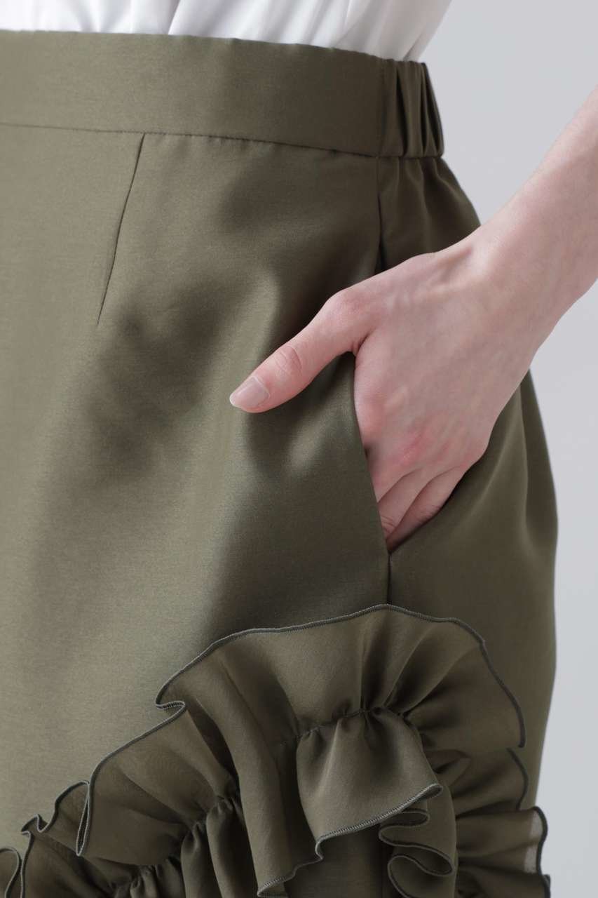 【アドーア/ADORE】のドライタッチオーガンスカート 人気、トレンドファッション・服の通販 founy(ファニー) 　ファッション　Fashion　レディースファッション　Fashion for Women　スカート　Skirts　ロングスカート　Long Skirts / Maxi & Midi Skirts　アシンメトリー　Asymmetrical Style　オーガンジー　Organza Fabric　フリル　Frill, Ruffle　ミックス　Mix, Mixed Style　ロング　Long, Long-Length　新作・新入荷　New Arrivals / New In　other-6|ID: prp329100004960075 ipo3291000000037214218