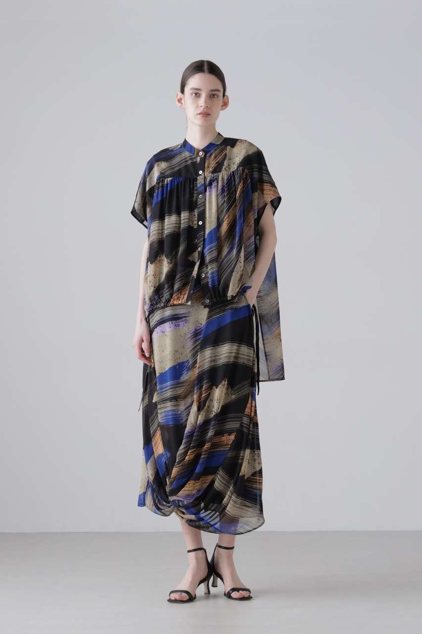 【アドーア/ADORE】のジュピタープリントスカート 人気、トレンドファッション・服の通販 founy(ファニー) 　ファッション　Fashion　レディースファッション　Fashion for Women　スカート　Skirts　ロングスカート　Long Skirts / Maxi & Midi Skirts　おすすめ　Recommended / Our Picks　シフォン　Chiffon, Lightweight Fabric　ジョーゼット　Georgette, Semi-Sheer Fabric　セットアップ　Set-Up, Coordinated Outfit　ドレープ　Drape, Draping Fabric　プリント　Print, Printed Pattern　モチーフ　Motif, Design Theme　ロング　Long, Long-Length　新作・新入荷　New Arrivals / New In　other-2|ID: prp329100004960076 ipo3291000000037214223