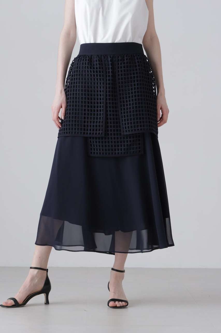 【アドーア/ADORE】のスクエアレーススカート 人気、トレンドファッション・服の通販 founy(ファニー) 　ファッション　Fashion　レディースファッション　Fashion for Women　スカート　Skirts　ロングスカート　Long Skirts / Maxi & Midi Skirts　ケミカル　Chemical, Chemical Wash　シフォン　Chiffon, Lightweight Fabric　シンプル　Simple, Minimal　スクエア　Square, Square Shape　レース　Lace, Lace Fabric　ロング　Long, Long-Length　新作・新入荷　New Arrivals / New In　other-2|ID: prp329100004960078 ipo3291000000037214242