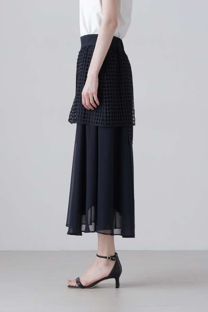 【アドーア/ADORE】のスクエアレーススカート 人気、トレンドファッション・服の通販 founy(ファニー) 　ファッション　Fashion　レディースファッション　Fashion for Women　スカート　Skirts　ロングスカート　Long Skirts / Maxi & Midi Skirts　ケミカル　Chemical, Chemical Wash　シフォン　Chiffon, Lightweight Fabric　シンプル　Simple, Minimal　スクエア　Square, Square Shape　レース　Lace, Lace Fabric　ロング　Long, Long-Length　新作・新入荷　New Arrivals / New In　other-3|ID: prp329100004960078 ipo3291000000037214243