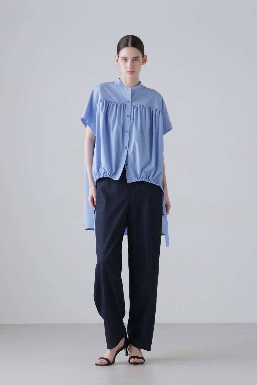 【アドーア/ADORE】のコンパクトクリスピークロスブラウス 人気、トレンドファッション・服の通販 founy(ファニー) 　ファッション　Fashion　レディースファッション　Fashion for Women　トップス・カットソー　Cut & Sew Tops　シャツ・ブラウス・オフィスカジュアル　Elegant Blouses & Button-Ups　ギャザー　Gathered, Ruffled　ショート　Short, Short Length　スリーブ　Sleeve, Long Sleeve / Short Sleeve　ポンチョ　Poncho, Cape Style　新作・新入荷　New Arrivals / New In　other-2|ID: prp329100004960079 ipo3291000000037214250