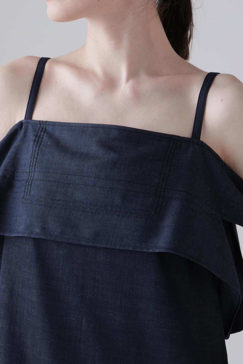 【アドーア/ADORE】のハイブリッドデニムブラウス 人気、トレンドファッション・服の通販 founy(ファニー) 　ファッション　Fashion　レディースファッション　Fashion for Women　トップス・カットソー　Cut & Sew Tops　キャミソール&ノースリーブ　Camisoles & Sleeveless Tops　シャツ・ブラウス・オフィスカジュアル　Elegant Blouses & Button-Ups　おすすめ　Recommended / Our Picks　キャミ　Camisole, Cami Top　ストレート　Straight, Straight Cut　セットアップ　Set-Up, Coordinated Outfit　ツイル　Twist, Twisted Detail　デニム　Denim, Jeans Material　ノースリーブ　Sleeveless, No-Sleeve　エレガント 上品　Elegant　夏　Summer　新作・新入荷　New Arrivals / New In　other-6|ID: prp329100004960080 ipo3291000000037214263