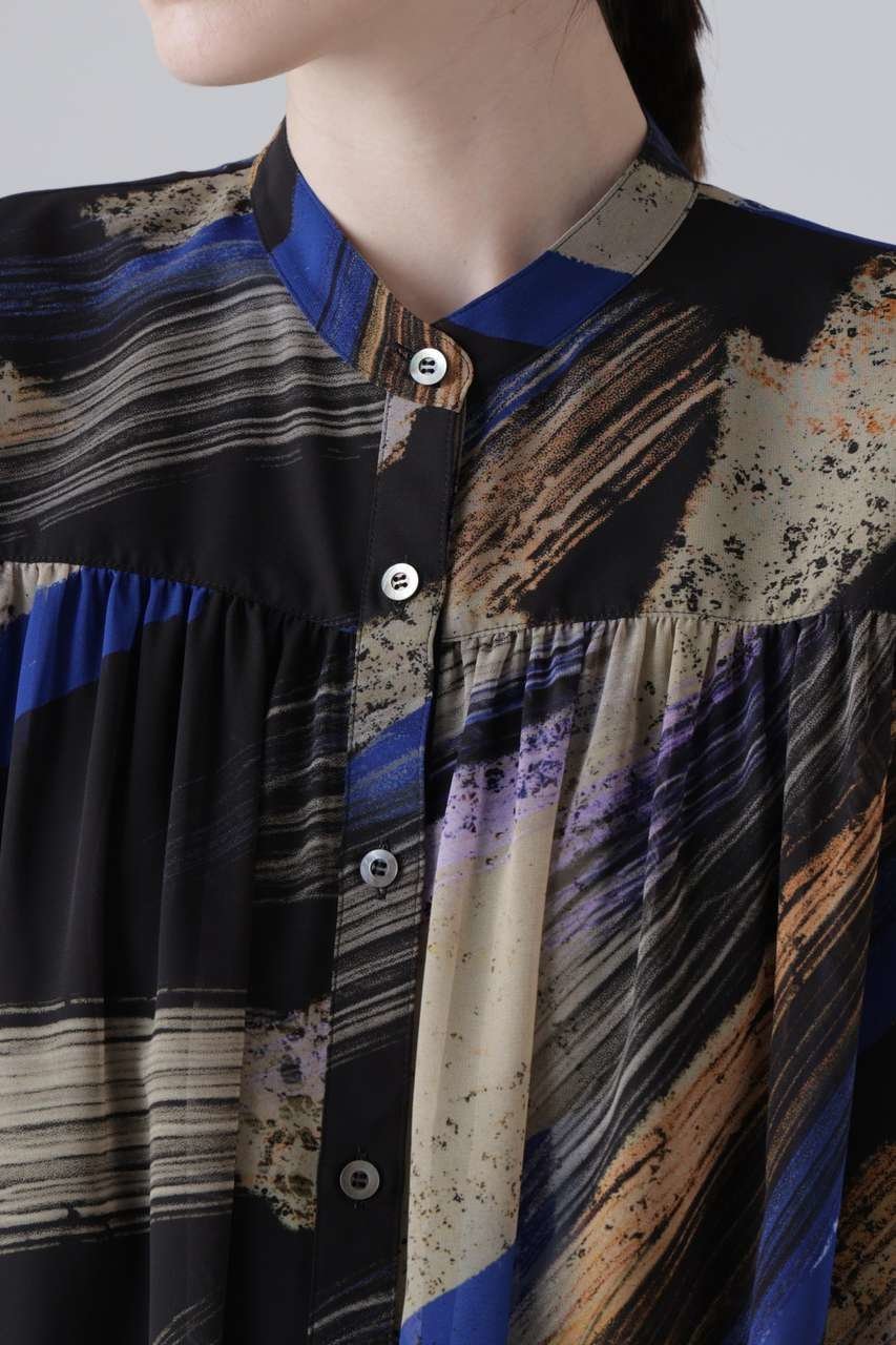 【アドーア/ADORE】のジュピタープリントブラウス 人気、トレンドファッション・服の通販 founy(ファニー) 　ファッション　Fashion　レディースファッション　Fashion for Women　トップス・カットソー　Cut & Sew Tops　シャツ・ブラウス・オフィスカジュアル　Elegant Blouses & Button-Ups　ギャザー　Gathered, Ruffled　シフォン　Chiffon, Lightweight Fabric　ショート　Short, Short Length　ジョーゼット　Georgette, Semi-Sheer Fabric　スリーブ　Sleeve, Long Sleeve / Short Sleeve　ドレープ　Drape, Draping Fabric　プリント　Print, Printed Pattern　新作・新入荷　New Arrivals / New In　other-5|ID: prp329100004960081 ipo3291000000037214271