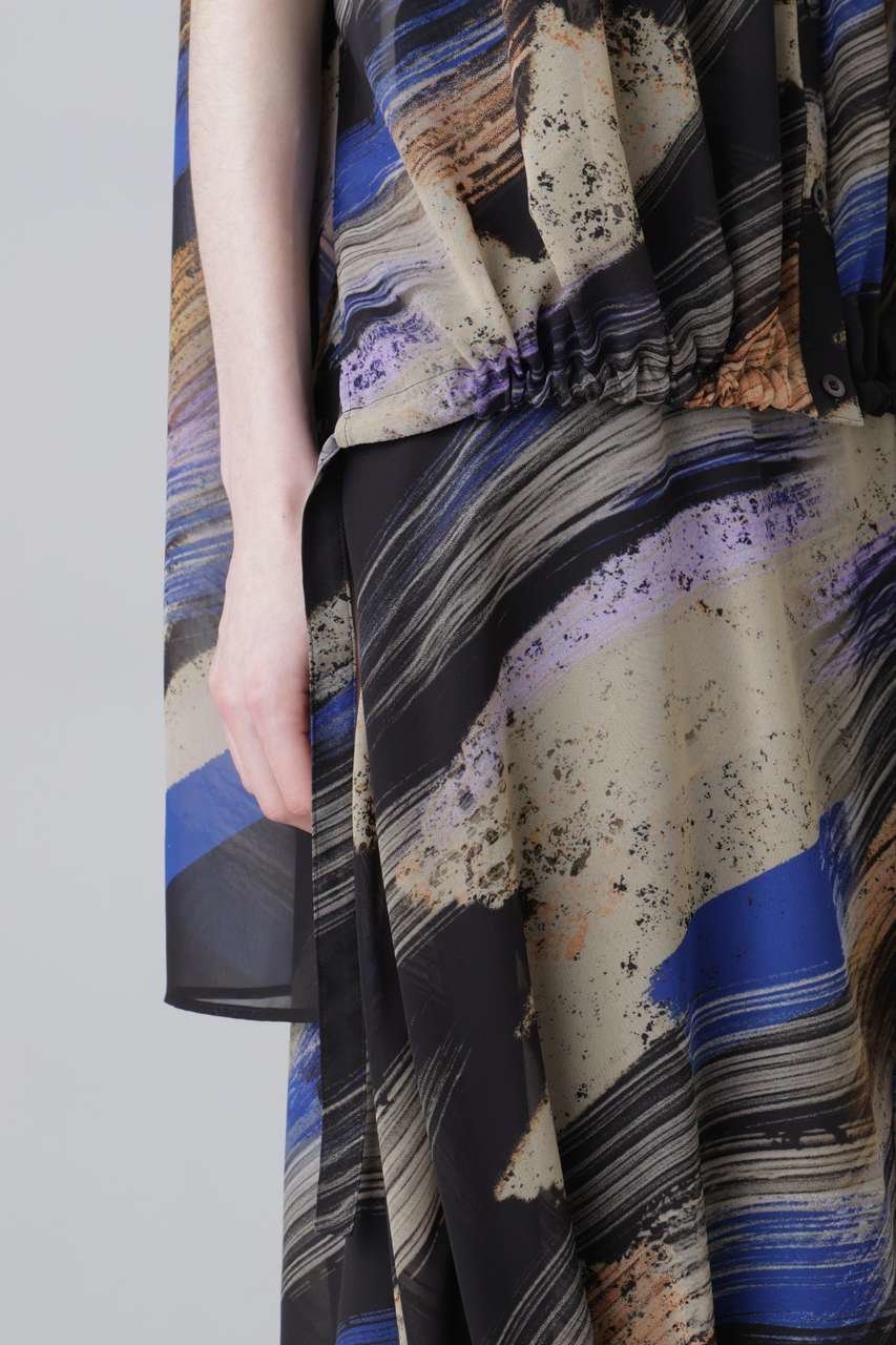 【アドーア/ADORE】のジュピタープリントブラウス 人気、トレンドファッション・服の通販 founy(ファニー) 　ファッション　Fashion　レディースファッション　Fashion for Women　トップス・カットソー　Cut & Sew Tops　シャツ・ブラウス・オフィスカジュアル　Elegant Blouses & Button-Ups　ギャザー　Gathered, Ruffled　シフォン　Chiffon, Lightweight Fabric　ショート　Short, Short Length　ジョーゼット　Georgette, Semi-Sheer Fabric　スリーブ　Sleeve, Long Sleeve / Short Sleeve　ドレープ　Drape, Draping Fabric　プリント　Print, Printed Pattern　新作・新入荷　New Arrivals / New In　other-7|ID: prp329100004960081 ipo3291000000037214273