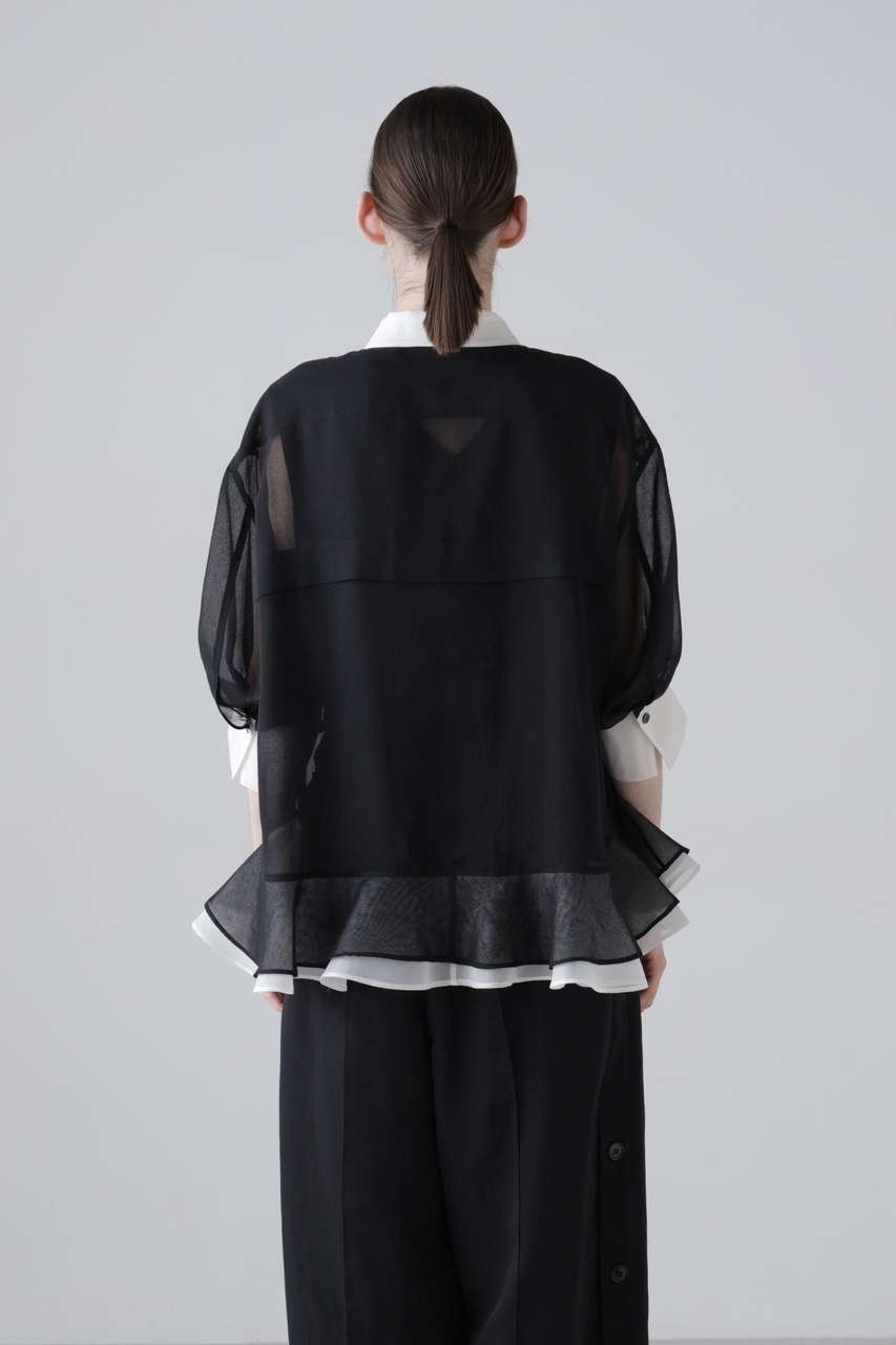 【アドーア/ADORE】のソフトオーガンジーブラウス 人気、トレンドファッション・服の通販 founy(ファニー) 　ファッション　Fashion　レディースファッション　Fashion for Women　トップス・カットソー　Cut & Sew Tops　シャツ・ブラウス・オフィスカジュアル　Elegant Blouses & Button-Ups　おすすめ　Recommended / Our Picks　ショート　Short, Short Length　スリーブ　Sleeve, Long Sleeve / Short Sleeve　セットアップ　Set-Up, Coordinated Outfit　ペプラム　Peplum, Flared Hem　新作・新入荷　New Arrivals / New In　other-5|ID: prp329100004960085 ipo3291000000037214307