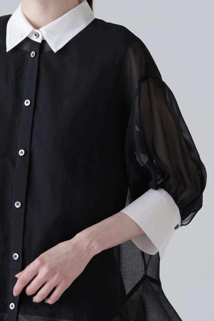 【アドーア/ADORE】のソフトオーガンジーブラウス 人気、トレンドファッション・服の通販 founy(ファニー) 　ファッション　Fashion　レディースファッション　Fashion for Women　トップス・カットソー　Cut & Sew Tops　シャツ・ブラウス・オフィスカジュアル　Elegant Blouses & Button-Ups　おすすめ　Recommended / Our Picks　ショート　Short, Short Length　スリーブ　Sleeve, Long Sleeve / Short Sleeve　セットアップ　Set-Up, Coordinated Outfit　ペプラム　Peplum, Flared Hem　新作・新入荷　New Arrivals / New In　other-6|ID: prp329100004960085 ipo3291000000037214308