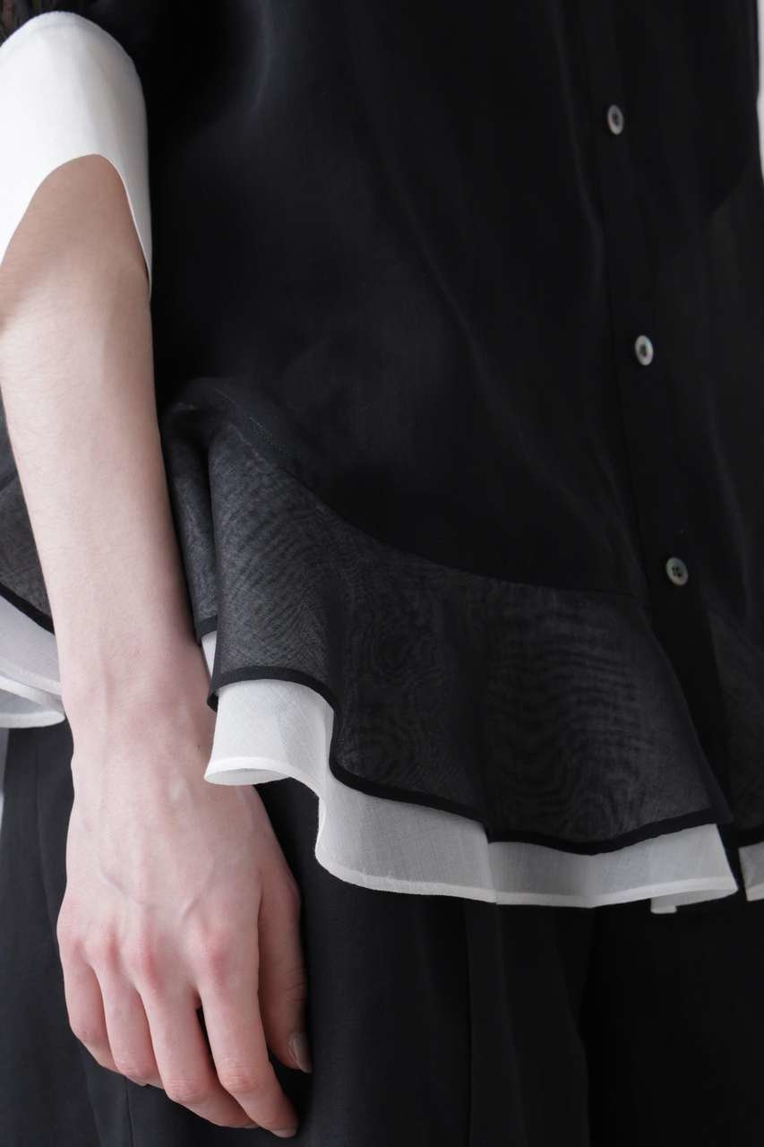 【アドーア/ADORE】のソフトオーガンジーブラウス 人気、トレンドファッション・服の通販 founy(ファニー) 　ファッション　Fashion　レディースファッション　Fashion for Women　トップス・カットソー　Cut & Sew Tops　シャツ・ブラウス・オフィスカジュアル　Elegant Blouses & Button-Ups　おすすめ　Recommended / Our Picks　ショート　Short, Short Length　スリーブ　Sleeve, Long Sleeve / Short Sleeve　セットアップ　Set-Up, Coordinated Outfit　ペプラム　Peplum, Flared Hem　新作・新入荷　New Arrivals / New In　other-8|ID: prp329100004960085 ipo3291000000037214310