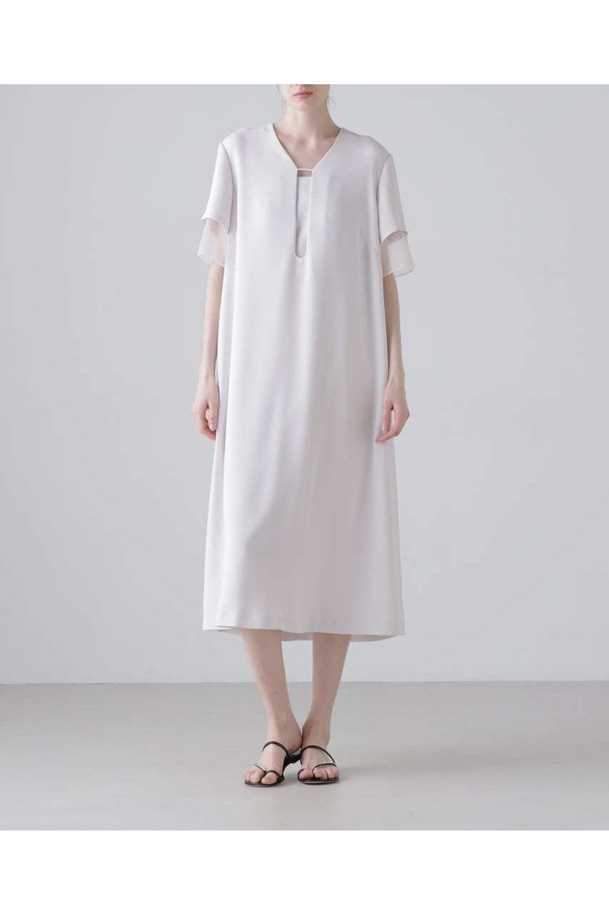 【アドーア/ADORE】のドライタッチジョーゼットワンピース インテリア・キッズ・メンズ・レディースファッション・服の通販 founy(ファニー) 　ファッション　Fashion　レディースファッション　Fashion for Women　ワンピース　Dresses　チュニック　Tunic Tops & Dresses　チュニック　Tunic, Long Top　ドレス　Dress, One-Piece　ドレープ　Drape, Draping Fabric　ロング　Long, Long-Length　エレガント 上品　Elegant　新作・新入荷　New Arrivals / New In　ベージュ|ID: prp329100004960102 ipo3291000000037214432