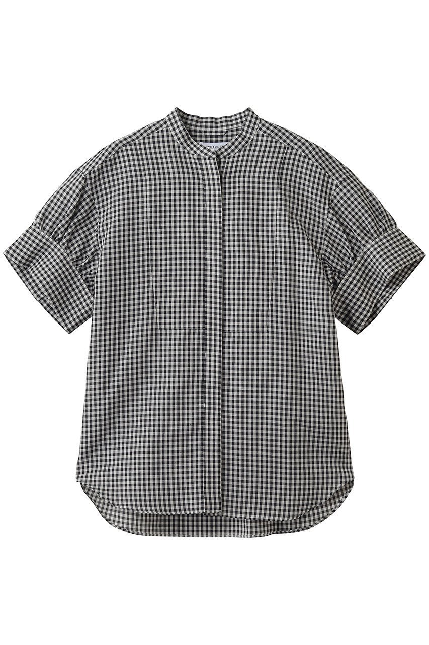 【マイ ウィークネス/MY WEAKNESS】のEmma 人気、トレンドファッション・服の通販 founy(ファニー) 　ファッション　Fashion　レディースファッション　Fashion for Women　トップス・カットソー　Cut & Sew Tops　シャツ・ブラウス・オフィスカジュアル　Elegant Blouses & Button-Ups　ロングTシャツ・Tシャツ　Longline T-Shirts & Tees　カットソー・ベーシックTシャツ　Cut-and-Sewn Tops / Stretch Tees & Basics　カフス　Cuff Design　ギンガム　Gingham, Gingham Fabric　シアー　Sheer, See-Through　ショート　Short, Short Length　スリーブ　Sleeve, Long Sleeve / Short Sleeve　チェック　Check, Plaid, Tartan　半袖　Short Sleeve, Half Sleeve　夏　Summer　新作・新入荷　New Arrivals / New In　春　Spring　S/S・春夏　SS, Spring/Summer, Warm Season　 other-1|ID: prp329100004960104 ipo3291000000037214447