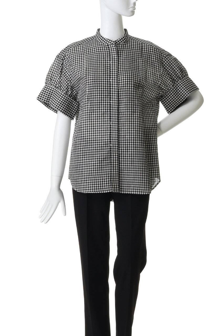 【マイ ウィークネス/MY WEAKNESS】のEmma 人気、トレンドファッション・服の通販 founy(ファニー) 　ファッション　Fashion　レディースファッション　Fashion for Women　トップス・カットソー　Cut & Sew Tops　シャツ・ブラウス・オフィスカジュアル　Elegant Blouses & Button-Ups　ロングTシャツ・Tシャツ　Longline T-Shirts & Tees　カットソー・ベーシックTシャツ　Cut-and-Sewn Tops / Stretch Tees & Basics　カフス　Cuff Design　ギンガム　Gingham, Gingham Fabric　シアー　Sheer, See-Through　ショート　Short, Short Length　スリーブ　Sleeve, Long Sleeve / Short Sleeve　チェック　Check, Plaid, Tartan　半袖　Short Sleeve, Half Sleeve　夏　Summer　新作・新入荷　New Arrivals / New In　春　Spring　S/S・春夏　SS, Spring/Summer, Warm Season　other-2|ID: prp329100004960104 ipo3291000000037214449