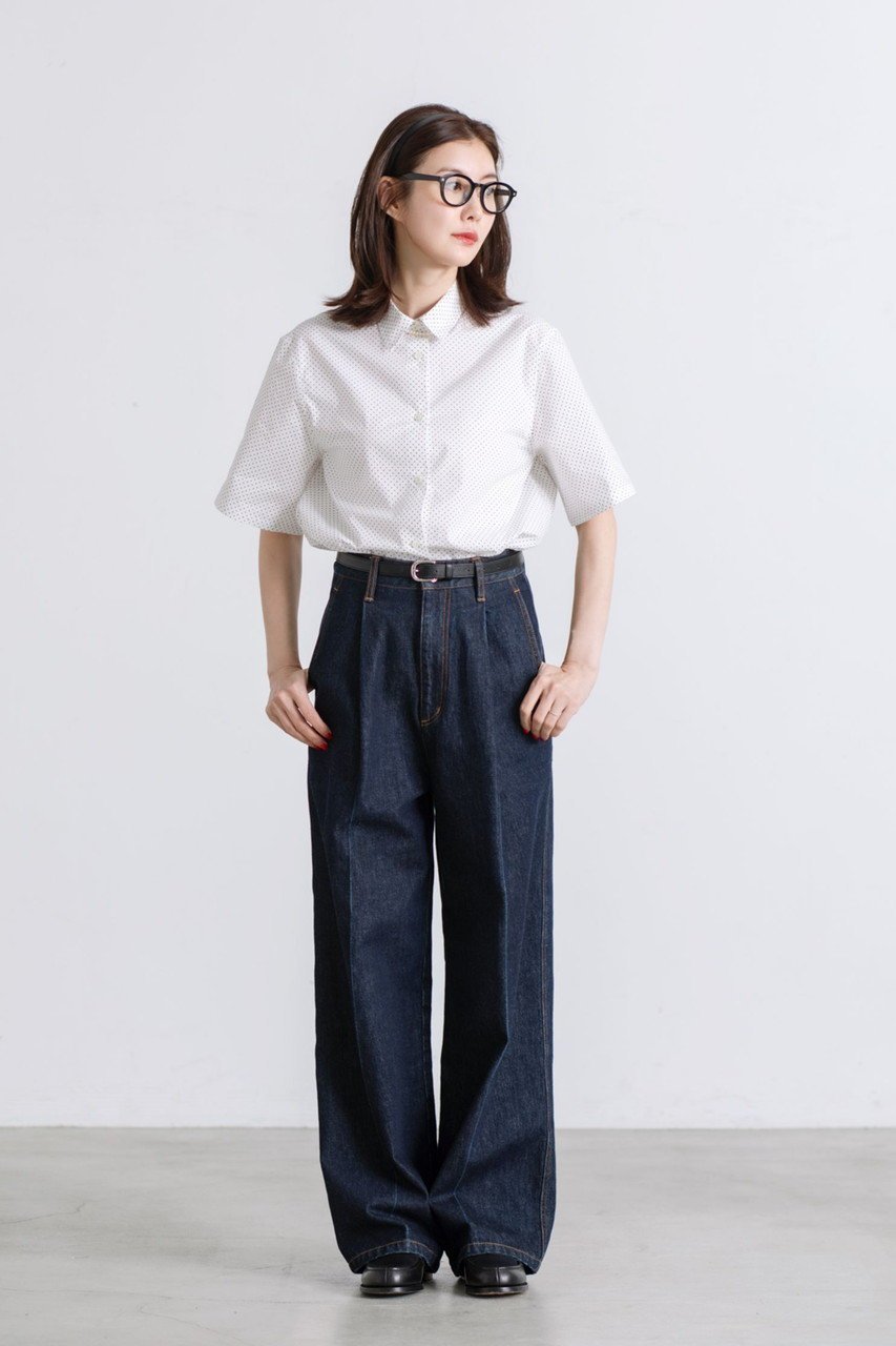 【マイ ウィークネス/MY WEAKNESS】のSigrid Dot Shirt 人気、トレンドファッション・服の通販 founy(ファニー) 　ファッション　Fashion　レディースファッション　Fashion for Women　トップス・カットソー　Cut & Sew Tops　シャツ・ブラウス・オフィスカジュアル　Elegant Blouses & Button-Ups　ロングTシャツ・Tシャツ　Longline T-Shirts & Tees　ショート　Short, Short Length　シンプル　Simple, Minimal　スリーブ　Sleeve, Long Sleeve / Short Sleeve　ドット　Polka Dot, Dot Pattern　エレガント 上品　Elegant　半袖　Short Sleeve, Half Sleeve　新作・新入荷　New Arrivals / New In　other-6|ID: prp329100004960107 ipo3291000000037214484