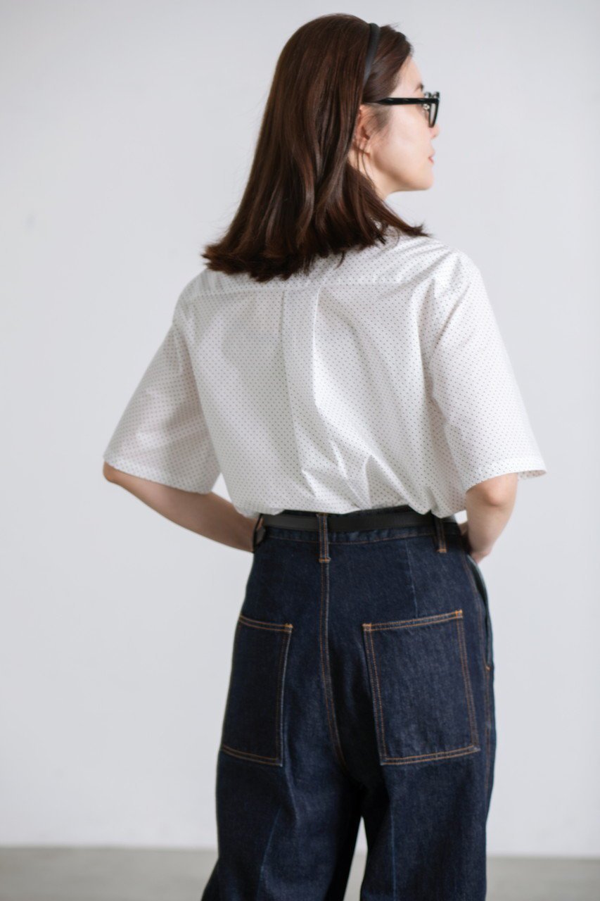【マイ ウィークネス/MY WEAKNESS】のSigrid Dot Shirt 人気、トレンドファッション・服の通販 founy(ファニー) 　ファッション　Fashion　レディースファッション　Fashion for Women　トップス・カットソー　Cut & Sew Tops　シャツ・ブラウス・オフィスカジュアル　Elegant Blouses & Button-Ups　ロングTシャツ・Tシャツ　Longline T-Shirts & Tees　ショート　Short, Short Length　シンプル　Simple, Minimal　スリーブ　Sleeve, Long Sleeve / Short Sleeve　ドット　Polka Dot, Dot Pattern　エレガント 上品　Elegant　半袖　Short Sleeve, Half Sleeve　新作・新入荷　New Arrivals / New In　other-7|ID: prp329100004960107 ipo3291000000037214485