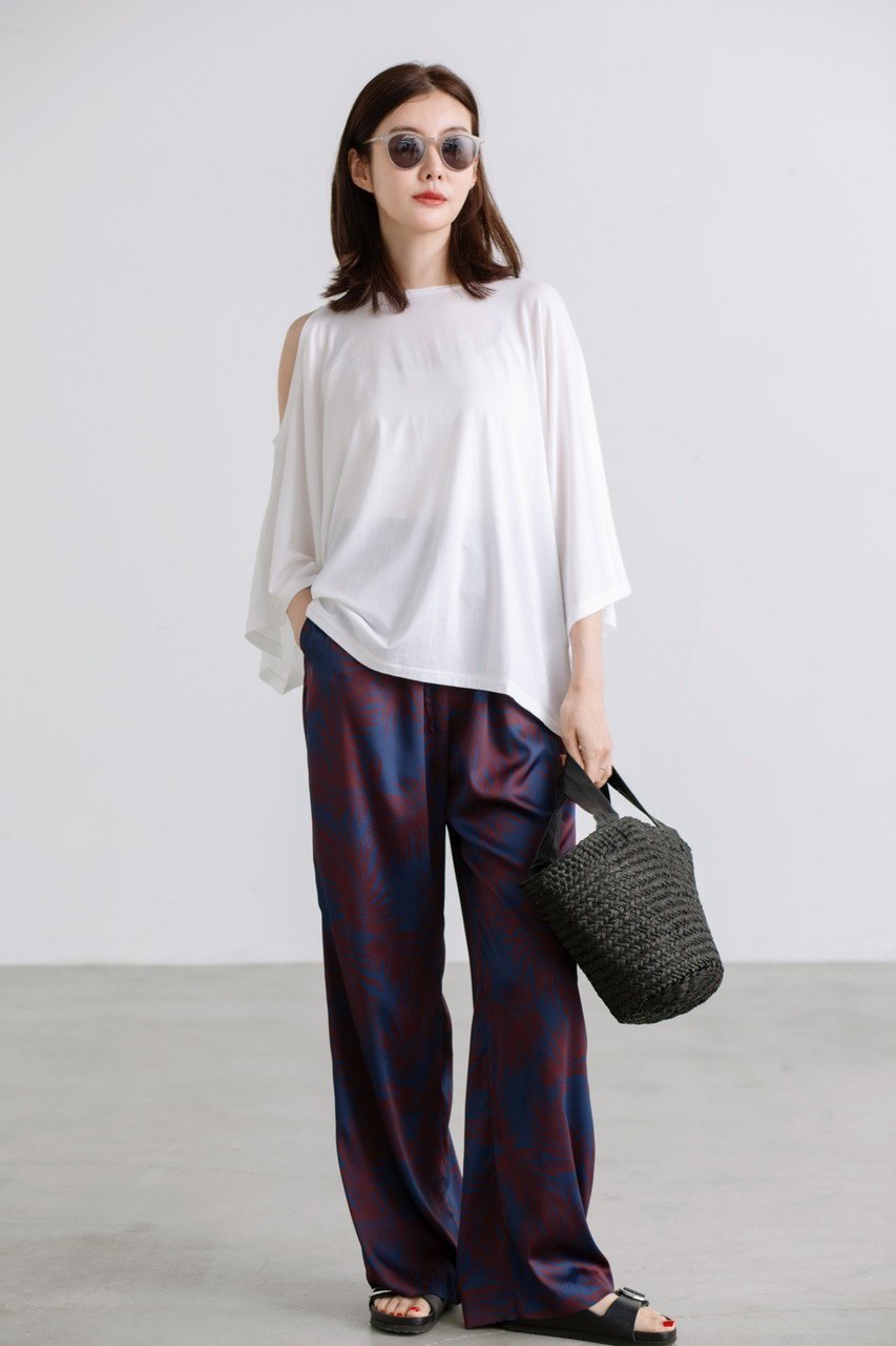 【マイ ウィークネス/MY WEAKNESS】のSigrid Leaf Pants 人気、トレンドファッション・服の通販 founy(ファニー) 　ファッション　Fashion　レディースファッション　Fashion for Women　パンツ　Pants & Trousers　カットソー　Cut and Sewn Top　プリント　Print, Printed Pattern　リーフ　Leaf, Botanical Leaf　新作・新入荷　New Arrivals / New In　other-6|ID: prp329100004960108 ipo3291000000037214493