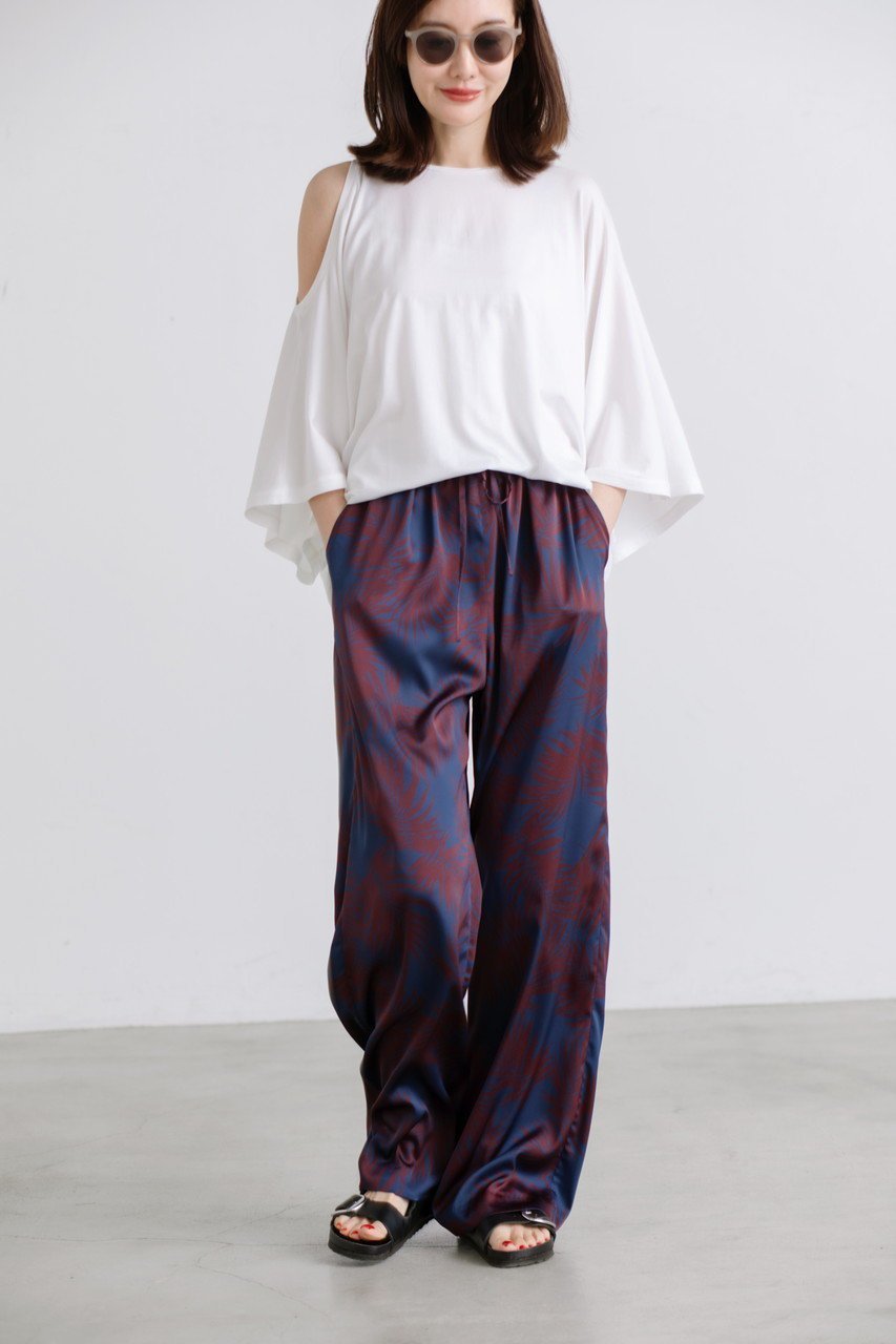 【マイ ウィークネス/MY WEAKNESS】のSigrid Leaf Pants 人気、トレンドファッション・服の通販 founy(ファニー) 　ファッション　Fashion　レディースファッション　Fashion for Women　パンツ　Pants & Trousers　カットソー　Cut and Sewn Top　プリント　Print, Printed Pattern　リーフ　Leaf, Botanical Leaf　新作・新入荷　New Arrivals / New In　other-7|ID: prp329100004960108 ipo3291000000037214494