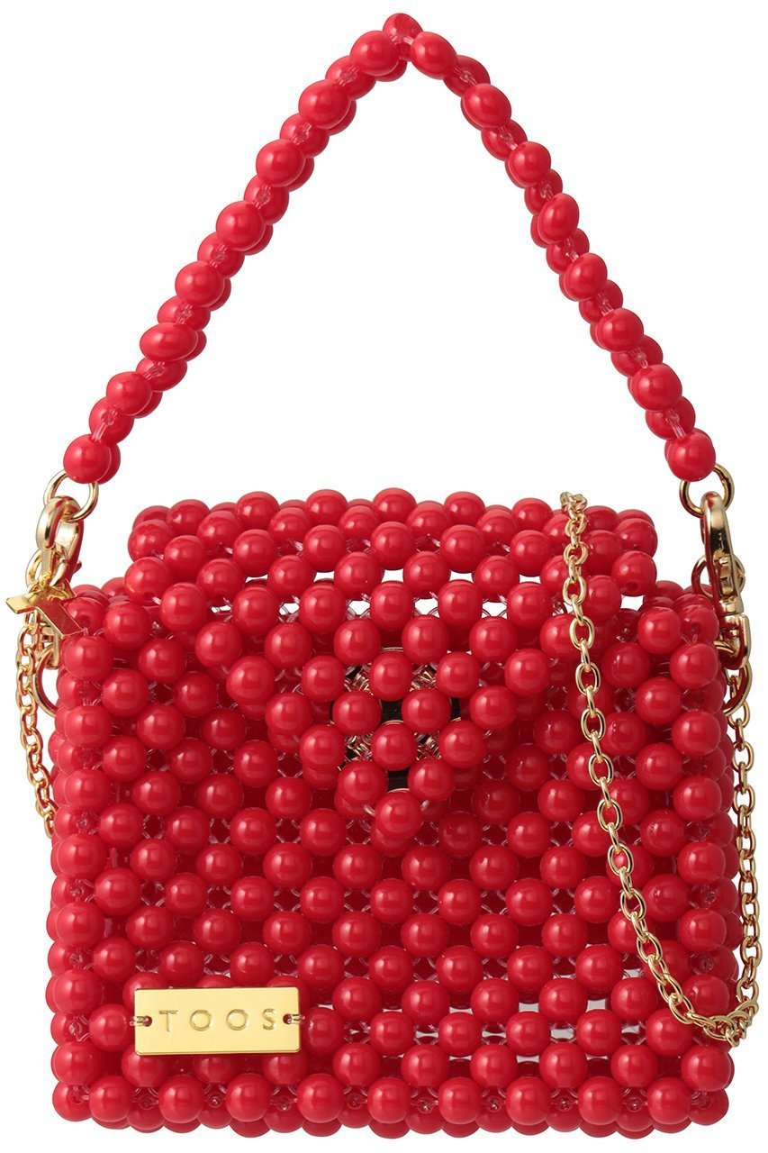 【トオス/TOOS】の3wayミニチェーンバッグ インテリア・キッズ・メンズ・レディースファッション・服の通販 founy(ファニー) 　ファッション　Fashion　レディースファッション　Fashion for Women　バッグ　Bags　ショルダー　Shoulder, Shoulder Strap　ハンド　Hand, Handmade　フォルム　Silhouette, Form　新作・新入荷　New Arrivals / New In　レッド|ID: prp329100004960127 ipo3291000000037214619