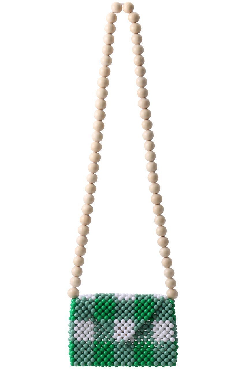 【トオス/TOOS】のウッドボールショルダーバッグ インテリア・キッズ・メンズ・レディースファッション・服の通販 founy(ファニー) 　ファッション　Fashion　レディースファッション　Fashion for Women　バッグ　Bags　オケージョン　Occasion Wear　フォルム　Silhouette, Form　リゾート　Resort, Vacation Style　新作・新入荷　New Arrivals / New In　グリーンチェック|ID: prp329100004960132 ipo3291000000037214664