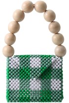【トオス/TOOS】のウッドボールハンドバッグ グリーンチェック|ID: prp329100004960133 ipo3291000000037214672