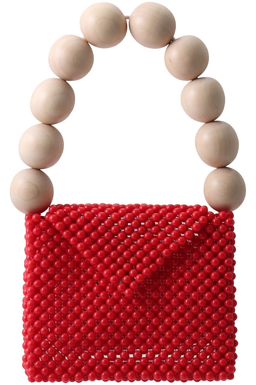 【トオス/TOOS】のウッドボールハンドバッグ インテリア・キッズ・メンズ・レディースファッション・服の通販 founy(ファニー) 　ファッション　Fashion　レディースファッション　Fashion for Women　バッグ　Bags　ウッド　Wooden Design　パーティ　Party, Party Style　フォルム　Silhouette, Form　新作・新入荷　New Arrivals / New In　レッド|ID: prp329100004960133 ipo3291000000037214675