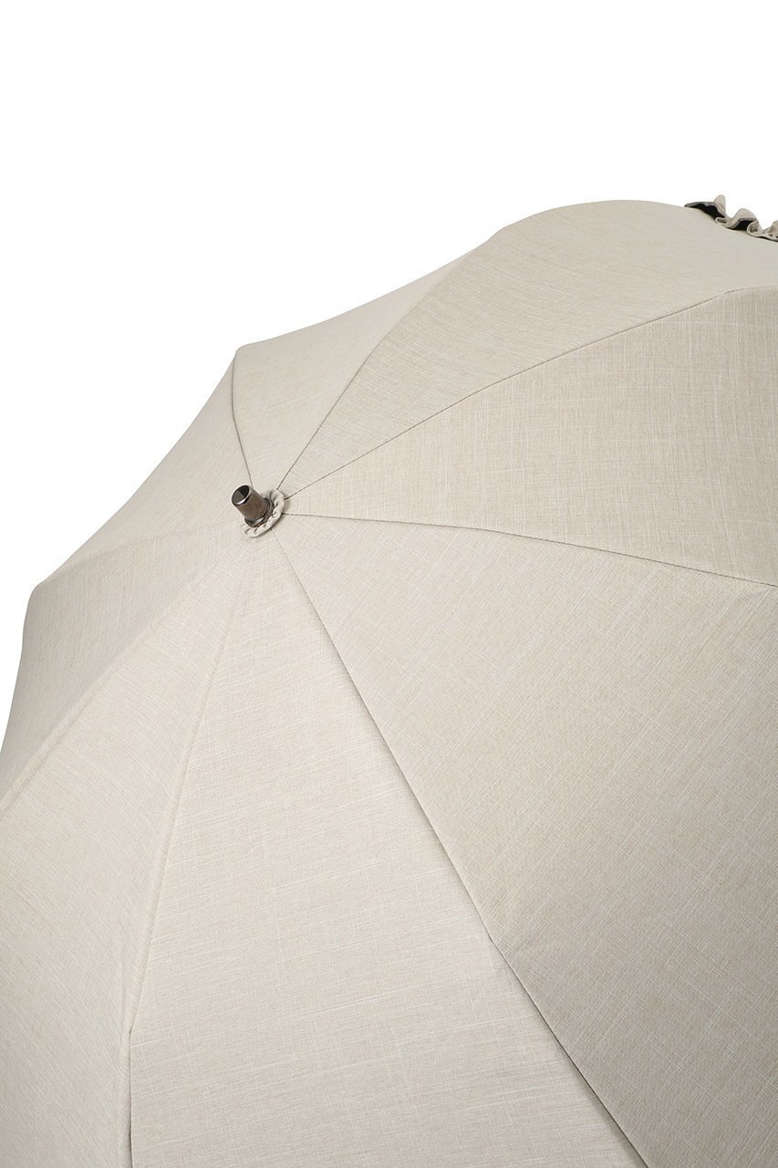 【その他のブランド/Other】の【日傘】フリル 2段折りたたみ 曲がり手元(手元竹/傘袋付) 【50cm】 人気、トレンドファッション・服の通販 founy(ファニー) 　ファッション　Fashion　レディースファッション　Fashion for Women　レイングッズ・傘・晴雨兼用傘　Umbrellas & Rain Gear　エレガント 上品　Elegant　オケージョン　Occasion Wear　コンパクト　Compact, Small Size　ハンカチ　Handkerchief, Hanky　フィット　Fit, Slim Fit　フリル　Frill, Ruffle　傘　Umbrella, Parasol　夏　Summer　帽子　Hat, Headwear　新作・新入荷　New Arrivals / New In　旅行　Travel　日傘　Parasol, UV Umbrella　時計　Watch, Wristwatch　other-5|ID: prp329100004960147 ipo3291000000037214801