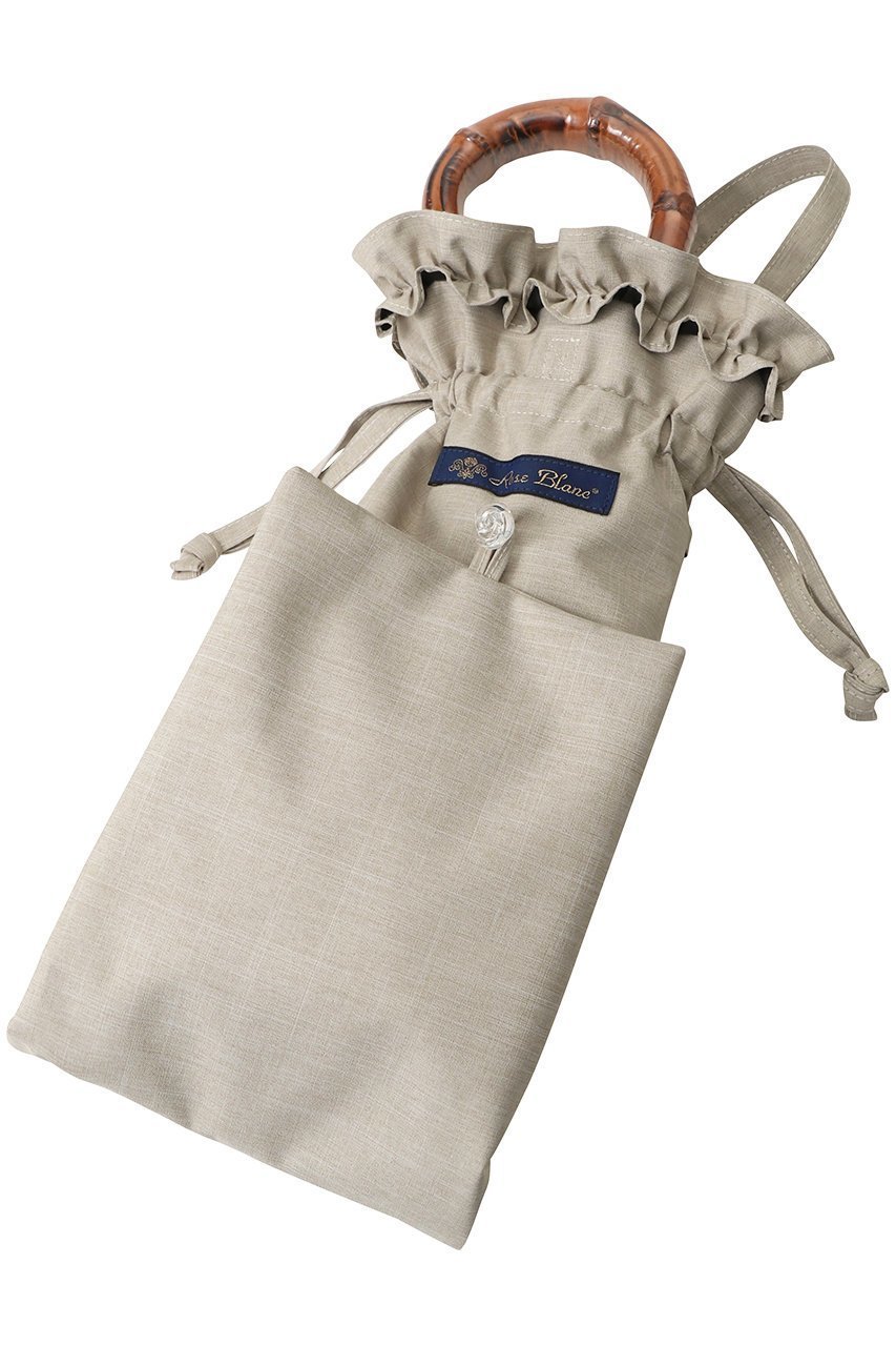 【その他のブランド/Other】の【日傘】フリル 2段折りたたみ 曲がり手元(手元竹/傘袋付) 【50cm】 人気、トレンドファッション・服の通販 founy(ファニー) 　ファッション　Fashion　レディースファッション　Fashion for Women　レイングッズ・傘・晴雨兼用傘　Umbrellas & Rain Gear　エレガント 上品　Elegant　オケージョン　Occasion Wear　コンパクト　Compact, Small Size　ハンカチ　Handkerchief, Hanky　フィット　Fit, Slim Fit　フリル　Frill, Ruffle　傘　Umbrella, Parasol　夏　Summer　帽子　Hat, Headwear　新作・新入荷　New Arrivals / New In　旅行　Travel　日傘　Parasol, UV Umbrella　時計　Watch, Wristwatch　other-7|ID: prp329100004960147 ipo3291000000037214803