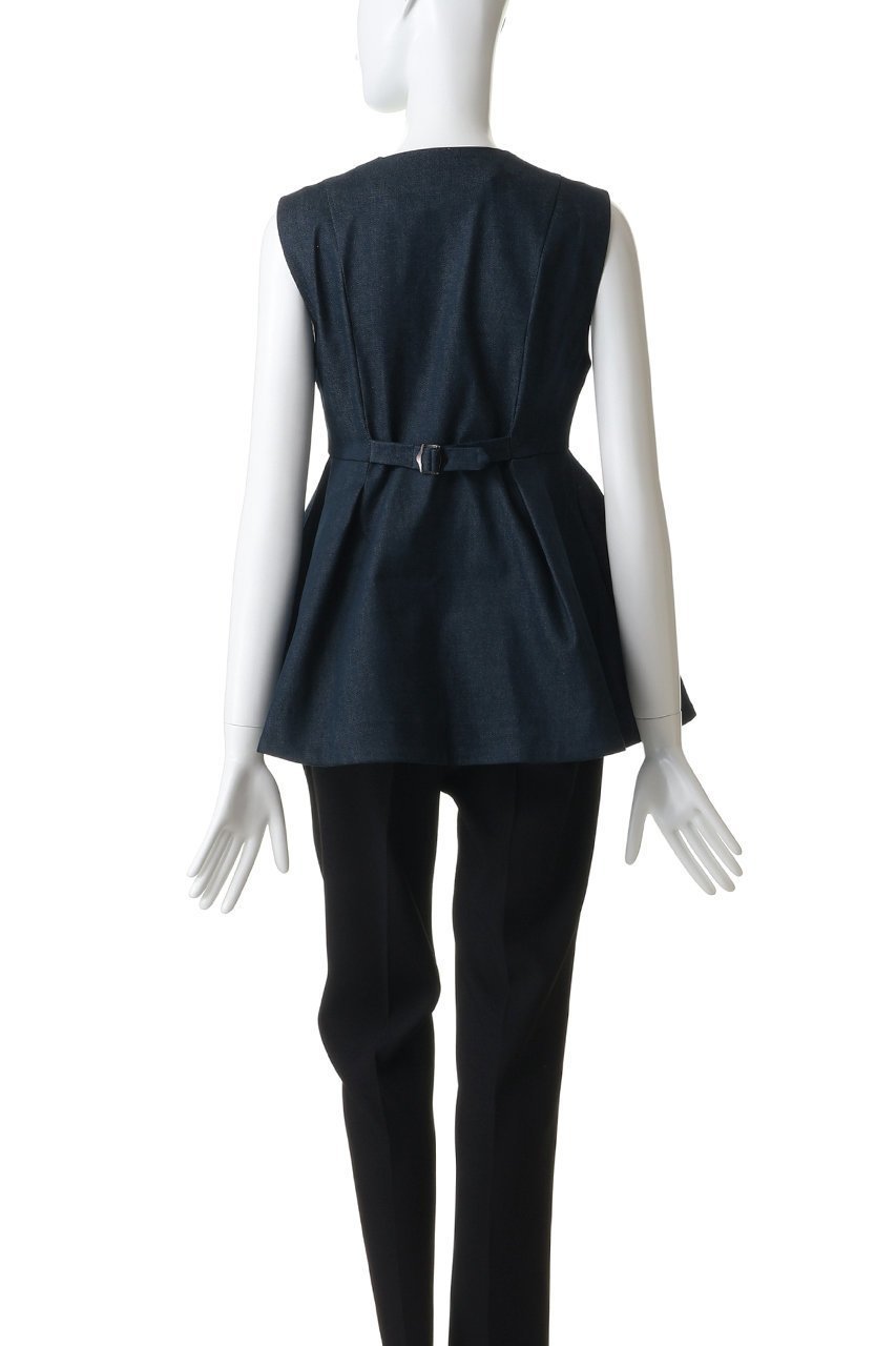 【サードマガジン/THIRD MAGAZINE】のデニムライクペプラムブラウス 人気、トレンドファッション・服の通販 founy(ファニー) 　ファッション　Fashion　レディースファッション　Fashion for Women　トップス・カットソー　Cut & Sew Tops　キャミソール&ノースリーブ　Camisoles & Sleeveless Tops　シャツ・ブラウス・オフィスカジュアル　Elegant Blouses & Button-Ups　ノースリーブ　Sleeveless, No-Sleeve　ペプラム　Peplum, Flared Hem　新作・新入荷　New Arrivals / New In　other-4|ID: prp329100004960165 ipo3291000000037214936