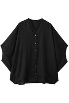 【ミズイロ インド/mizuiro ind】のlinen stand collar cocoon shirt シャツ black|ID: prp329100004960166 ipo3291000000037214942