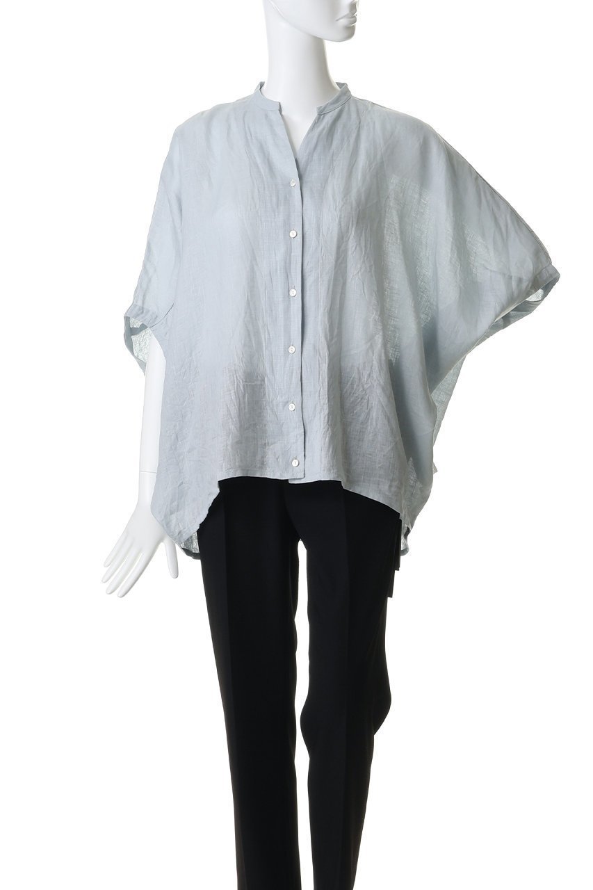 【ミズイロ インド/mizuiro ind】のlinen stand collar cocoon shirt シャツ 人気、トレンドファッション・服の通販 founy(ファニー) 　ファッション　Fashion　レディースファッション　Fashion for Women　トップス・カットソー　Cut & Sew Tops　シャツ・ブラウス・オフィスカジュアル　Elegant Blouses & Button-Ups　サマー　Summer, Summer Style　シアー　Sheer, See-Through　ショート　Short, Short Length　スタンド　Stand Collar, Upright Stand　スリーブ　Sleeve, Long Sleeve / Short Sleeve　リネン　Linen, Linen Fabric　新作・新入荷　New Arrivals / New In　other-2|ID: prp329100004960166 ipo3291000000037214943