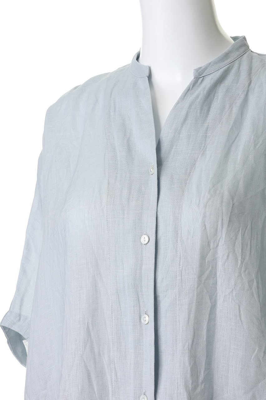 【ミズイロ インド/mizuiro ind】のlinen stand collar cocoon shirt シャツ 人気、トレンドファッション・服の通販 founy(ファニー) 　ファッション　Fashion　レディースファッション　Fashion for Women　トップス・カットソー　Cut & Sew Tops　シャツ・ブラウス・オフィスカジュアル　Elegant Blouses & Button-Ups　サマー　Summer, Summer Style　シアー　Sheer, See-Through　ショート　Short, Short Length　スタンド　Stand Collar, Upright Stand　スリーブ　Sleeve, Long Sleeve / Short Sleeve　リネン　Linen, Linen Fabric　新作・新入荷　New Arrivals / New In　other-5|ID: prp329100004960166 ipo3291000000037214946